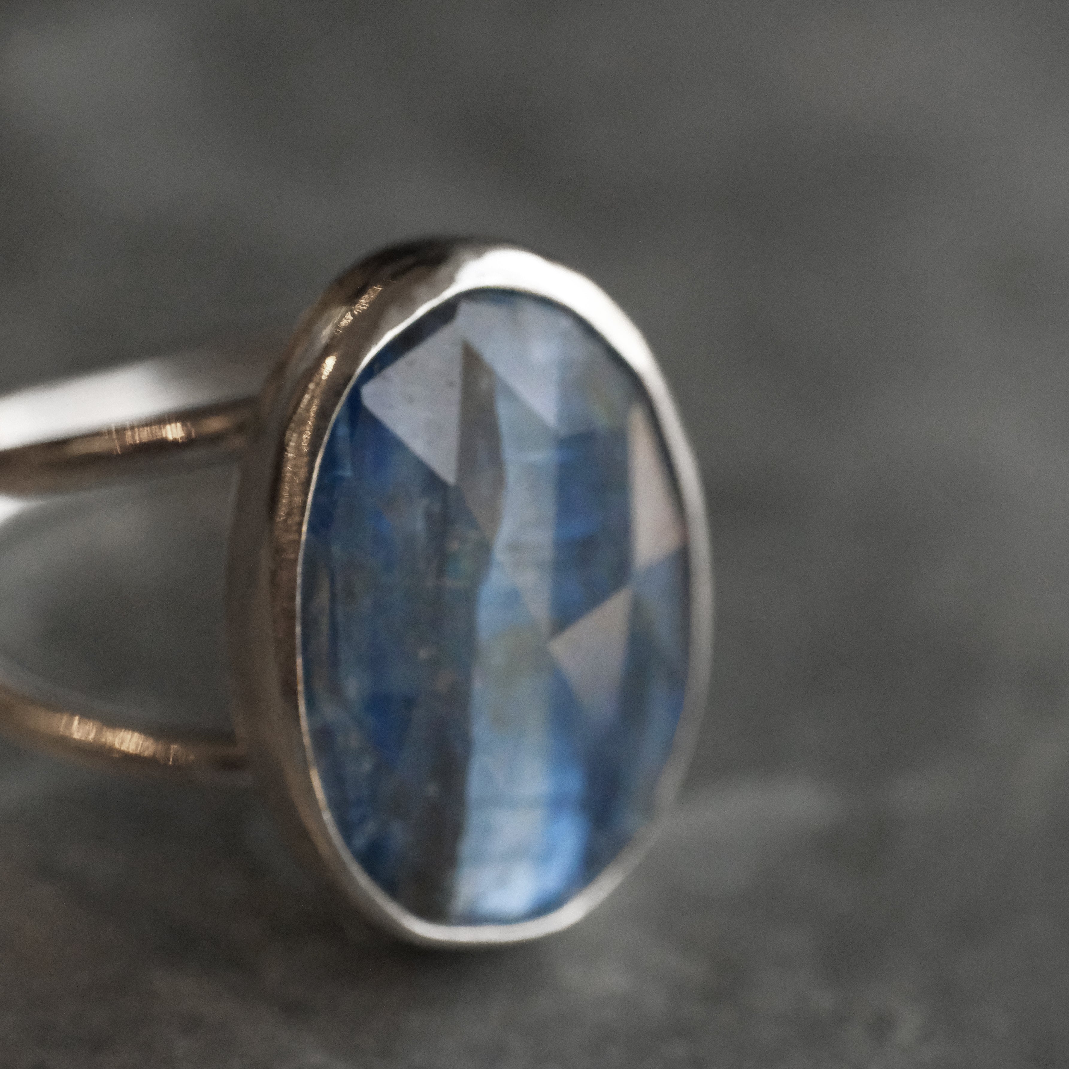 Kyanite Starry Night Ring (Size 7.5) - One of a Kind