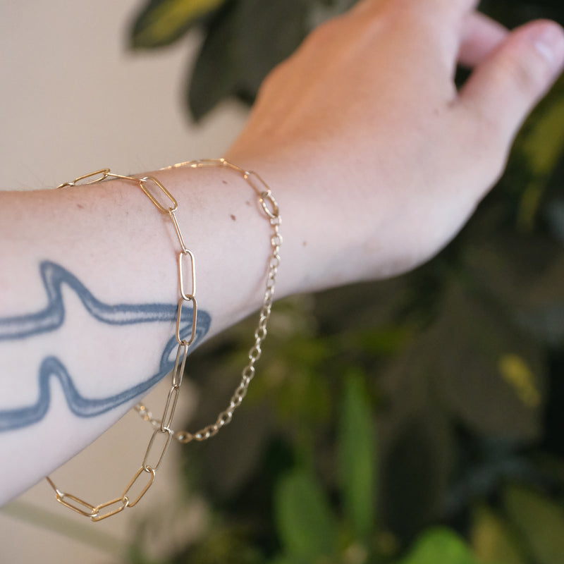14k Duo Chain Bracelet