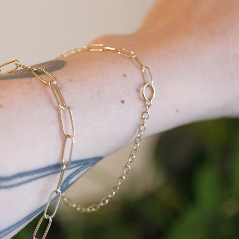 14k Duo Chain Bracelet
