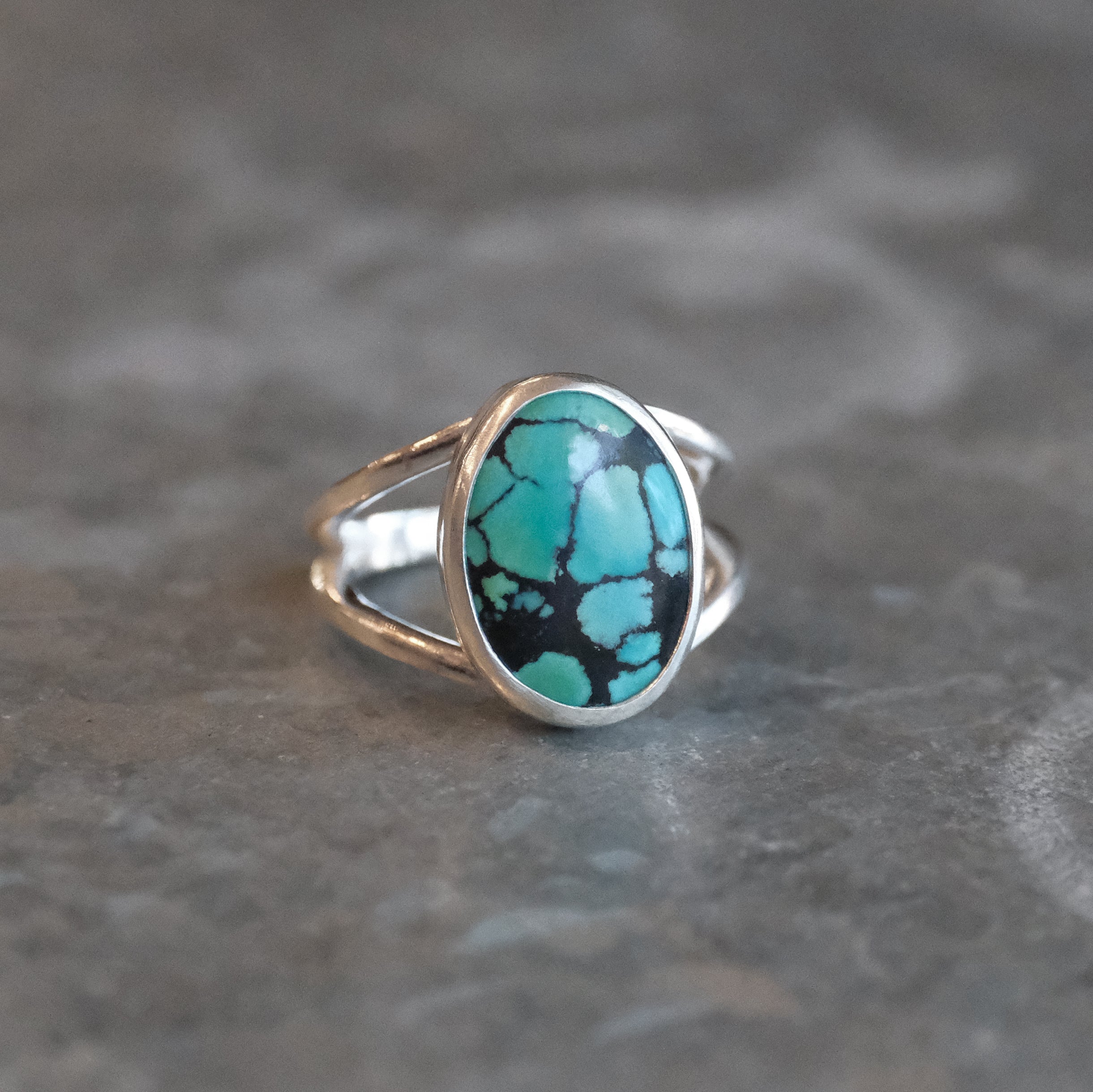 Hubei Turquoise Solo Ring (Size 7.5) - One of a Kind