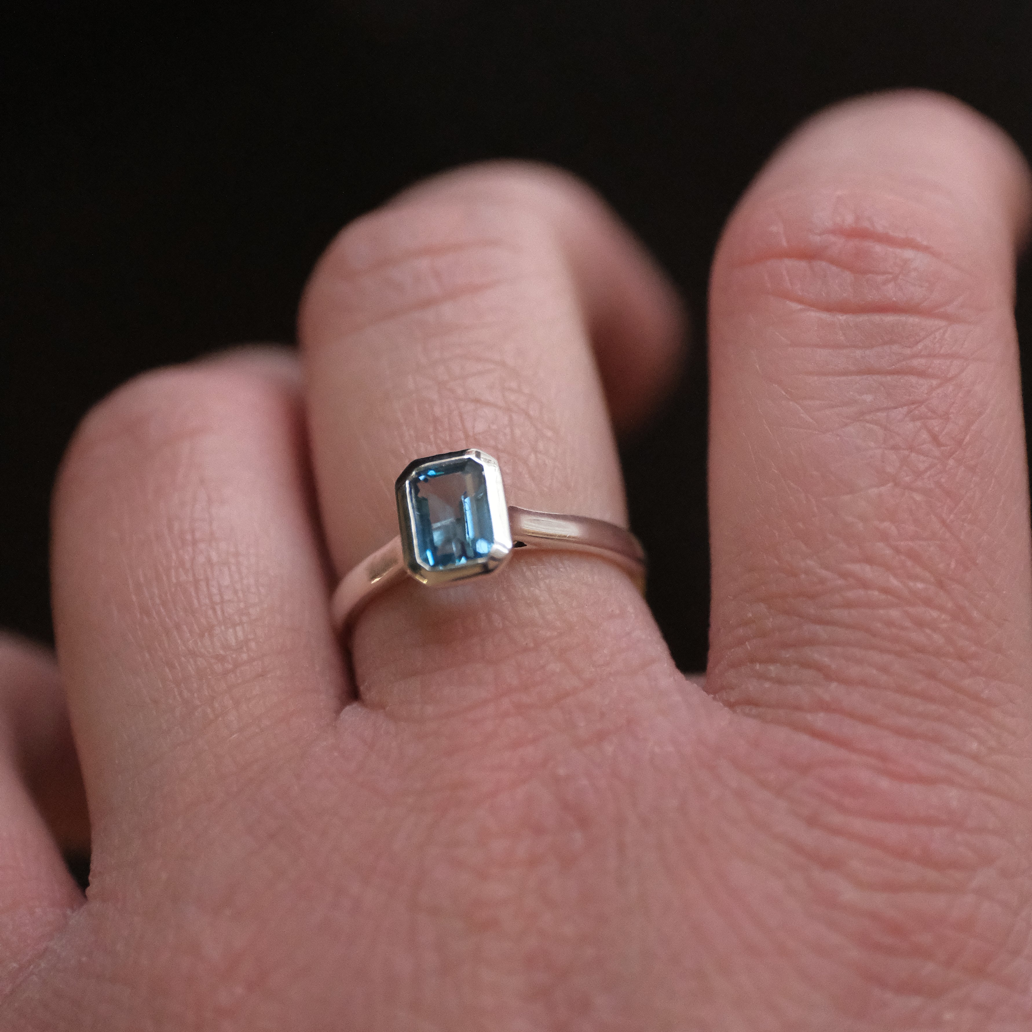 Topaz + Sterling Arches Ring (Size 7)