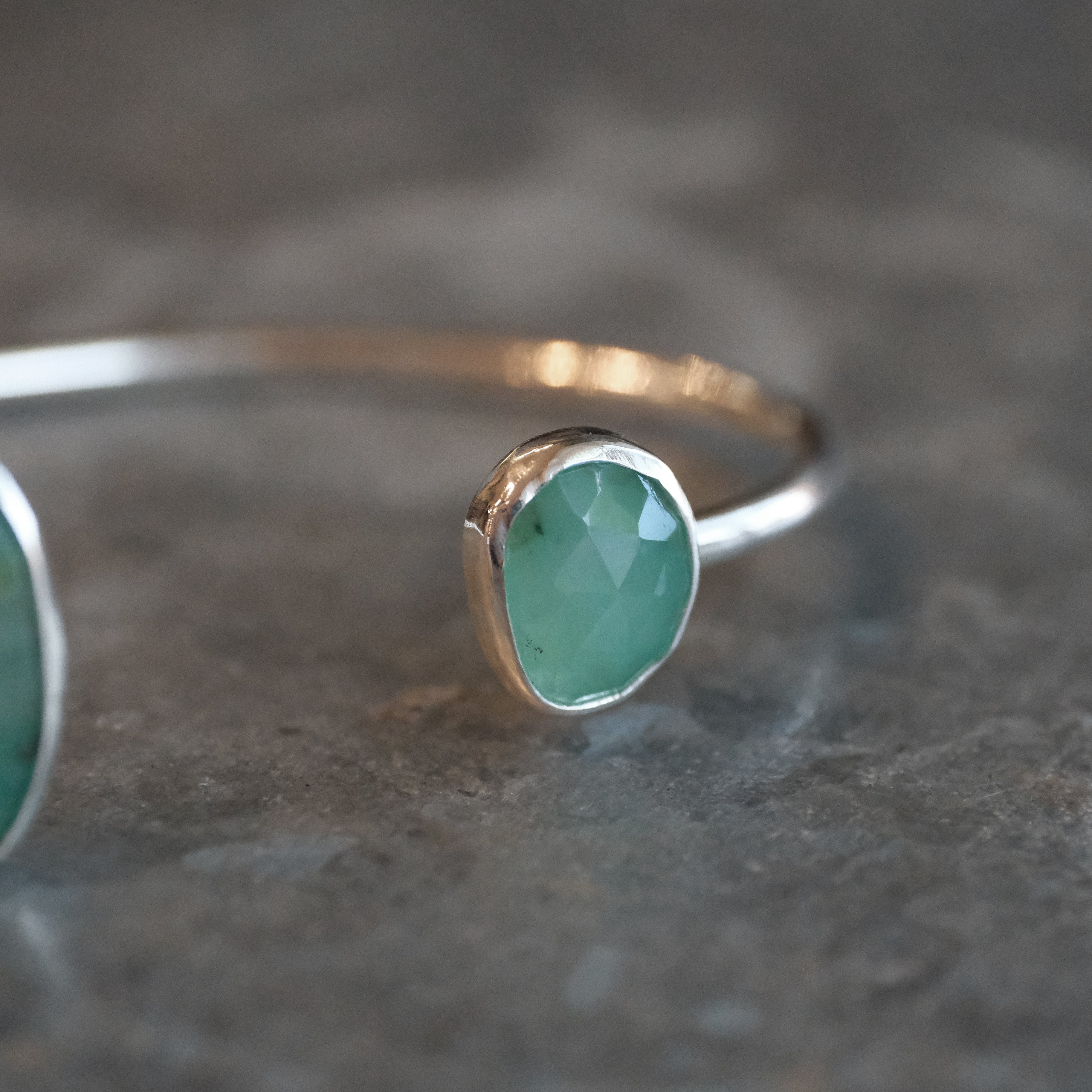 Brazilian Emerald Duo Cuff - One of a Kind