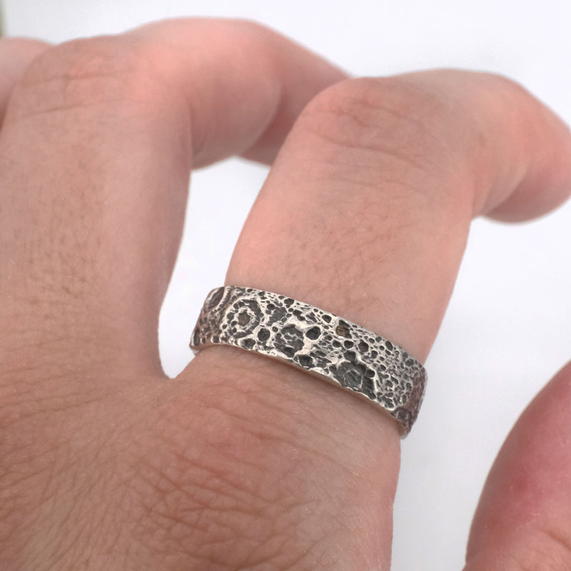 Sterling Lunar Ring (Size 9.5) - One of a Kind