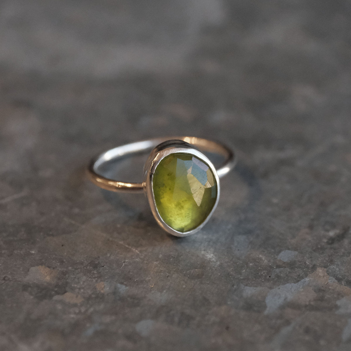 Vesuvianite Chiquito Ring (Size 6) - One of a Kind