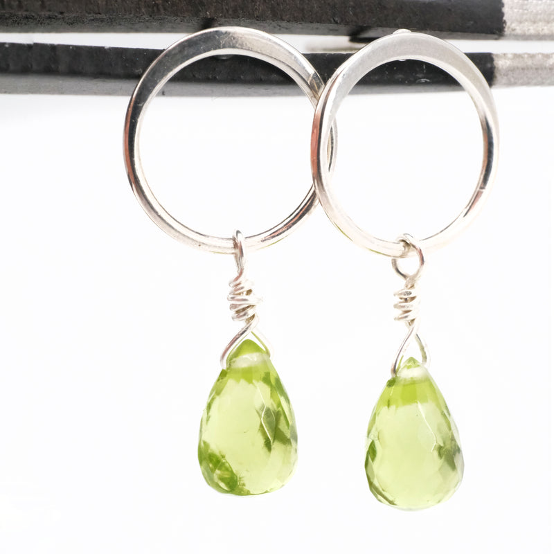 Harris Peridot + Sterling Studs