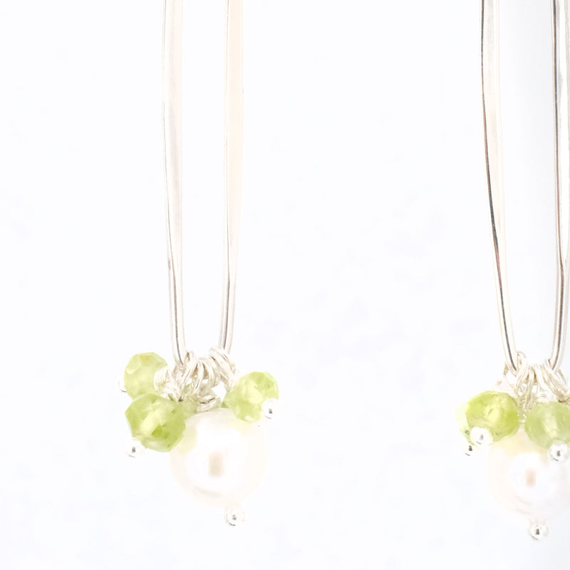 Persus Pearl + Peridot Earrings