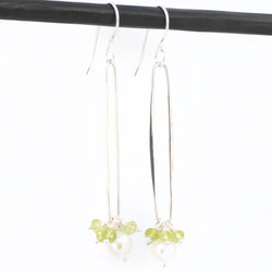 Persus Pearl + Peridot Earrings