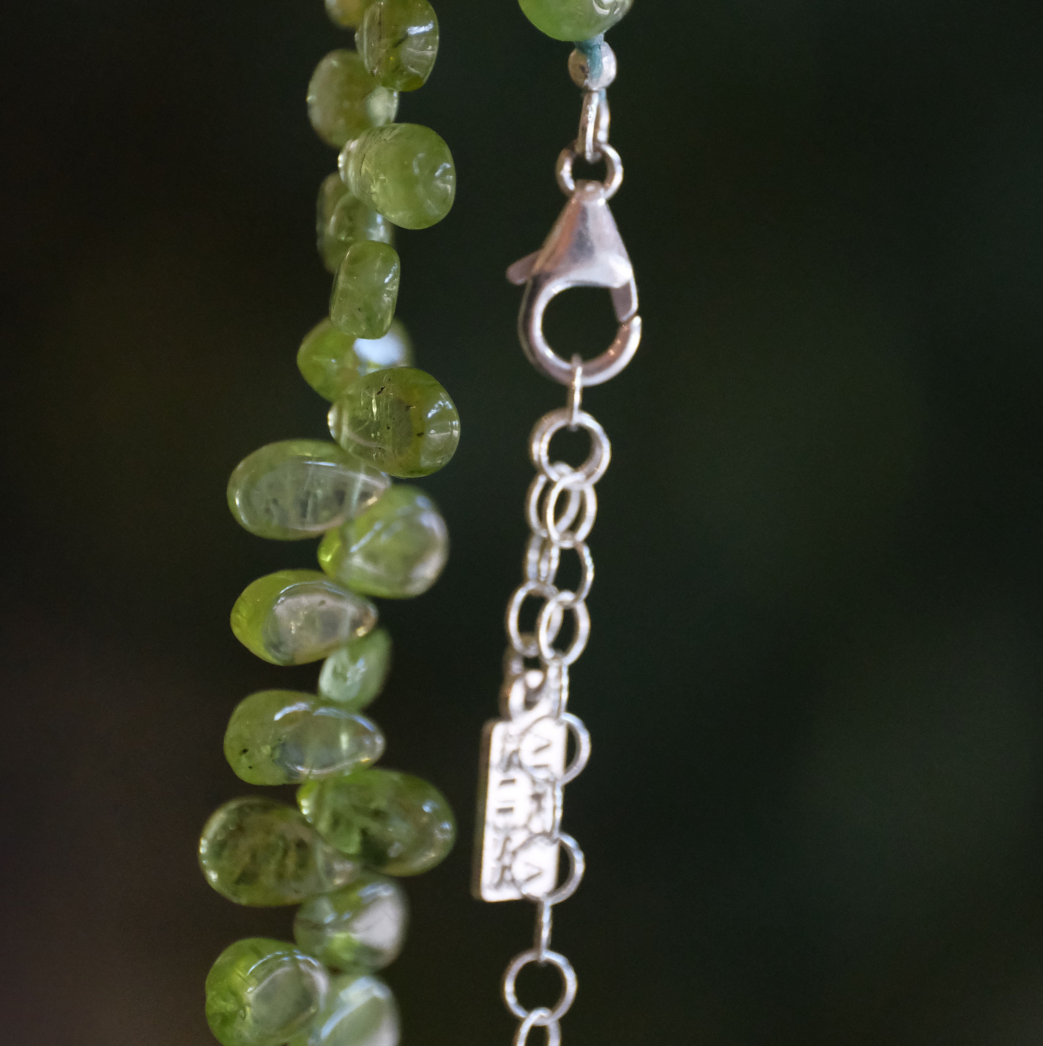 Peridot + Sterling Lime Juice Necklace - One of a Kind