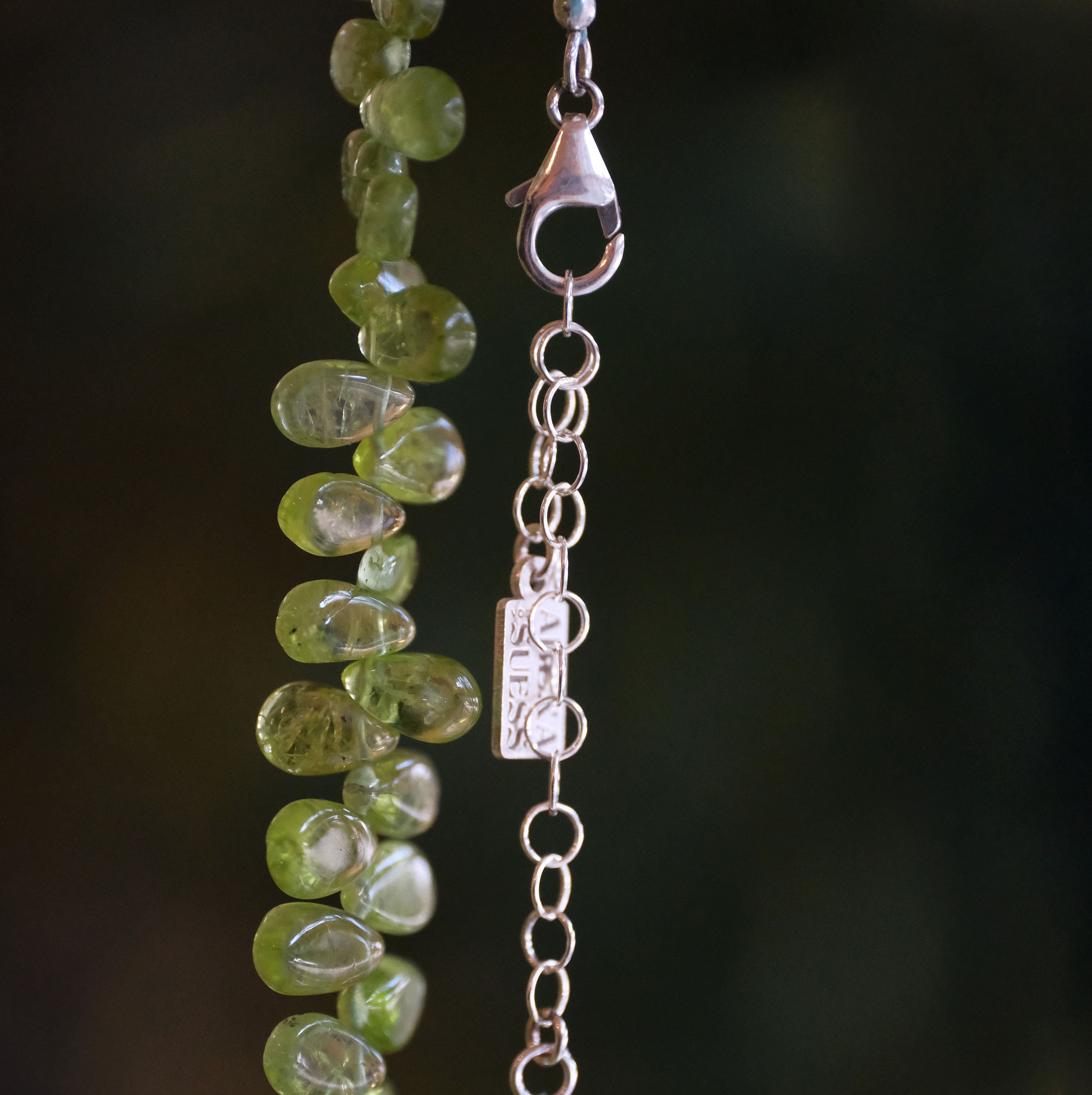 Peridot + Sterling Lime Juice Necklace - One of a Kind