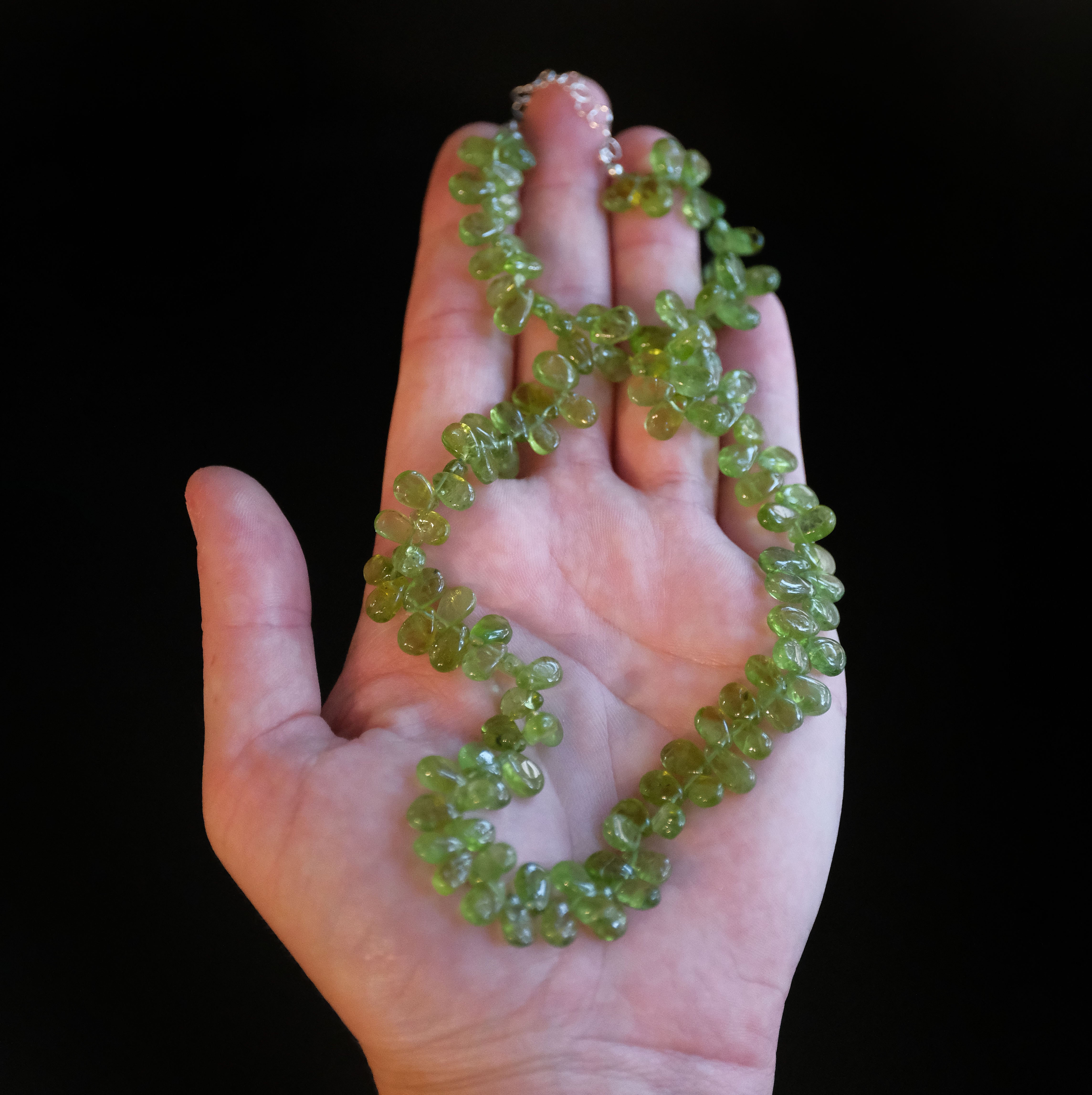 Peridot + Sterling Lime Juice Necklace - One of a Kind