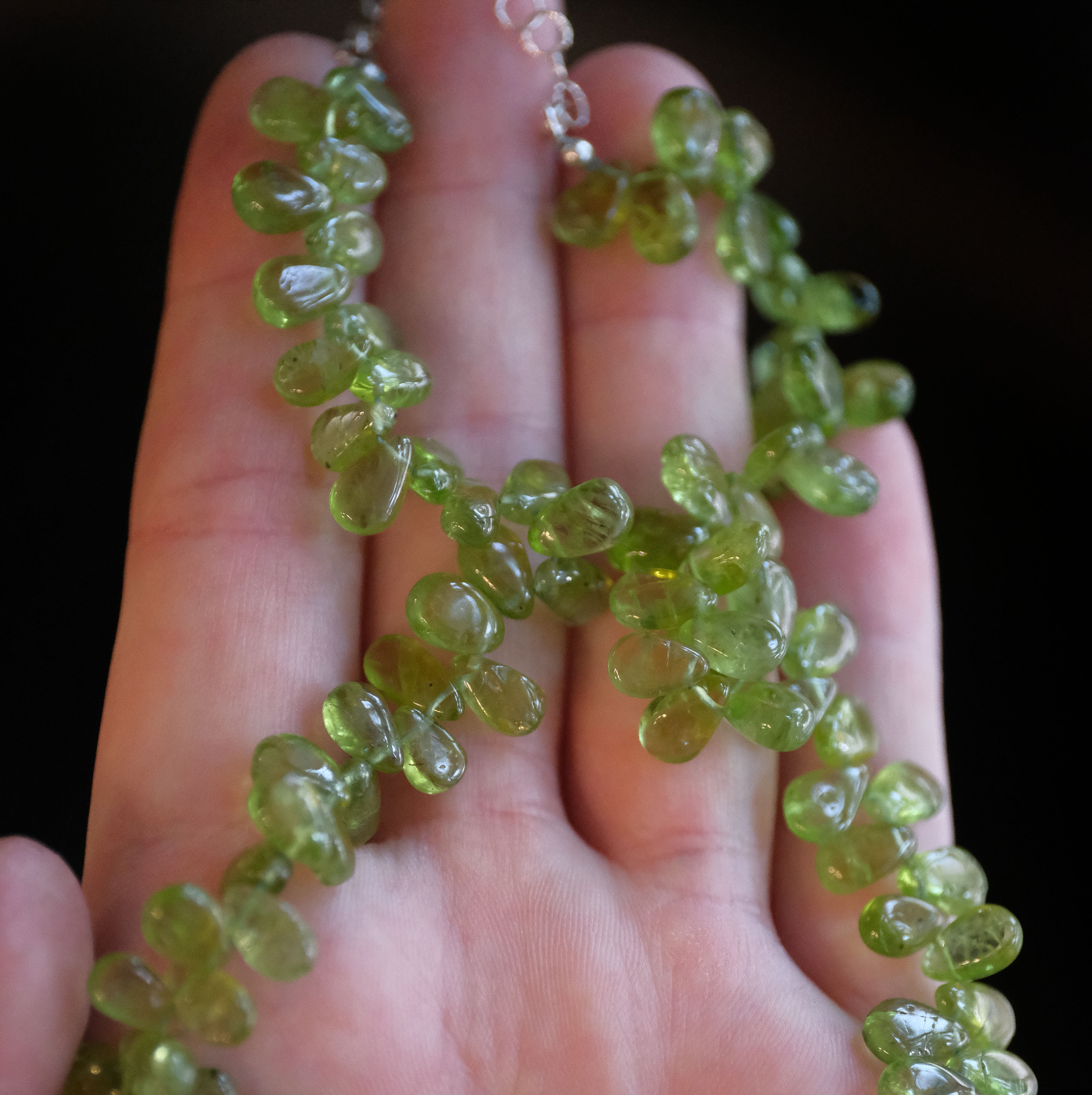 Peridot + Sterling Lime Juice Necklace - One of a Kind