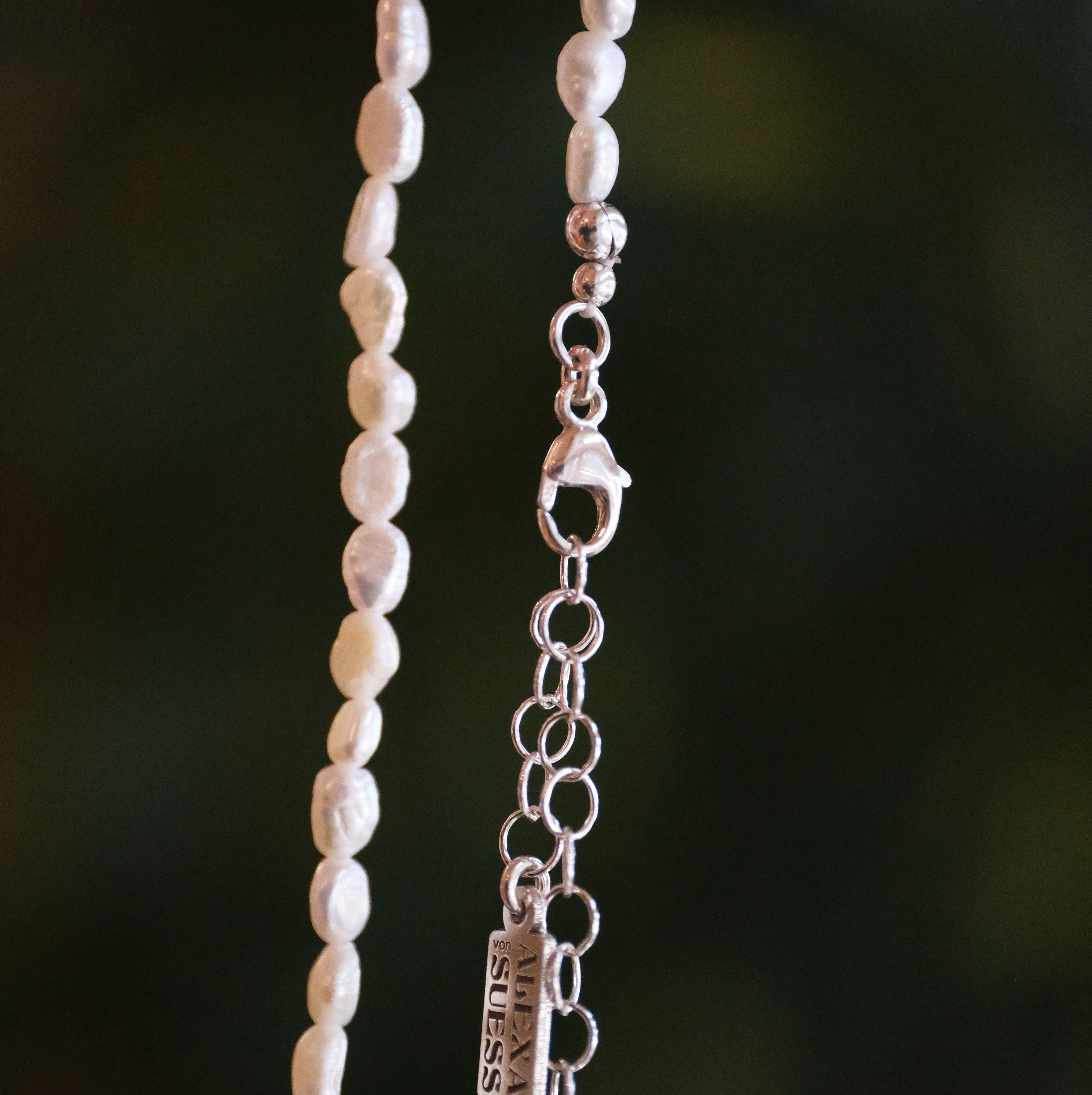 Freshwater Pearl + Moonstone Hexi Necklace - One of a Kind