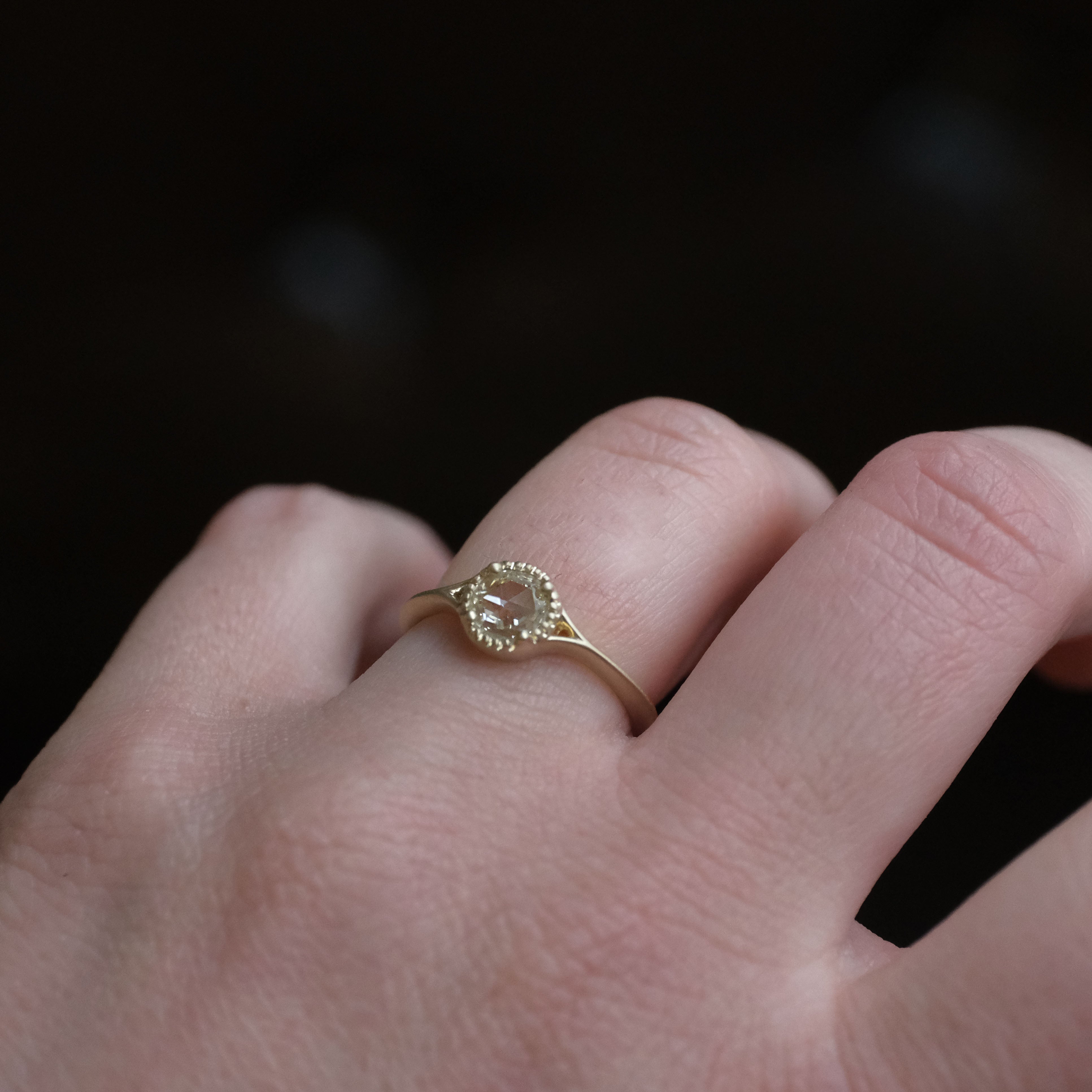 14k + Natural Diamond Olivieri Ring - One of a Kind