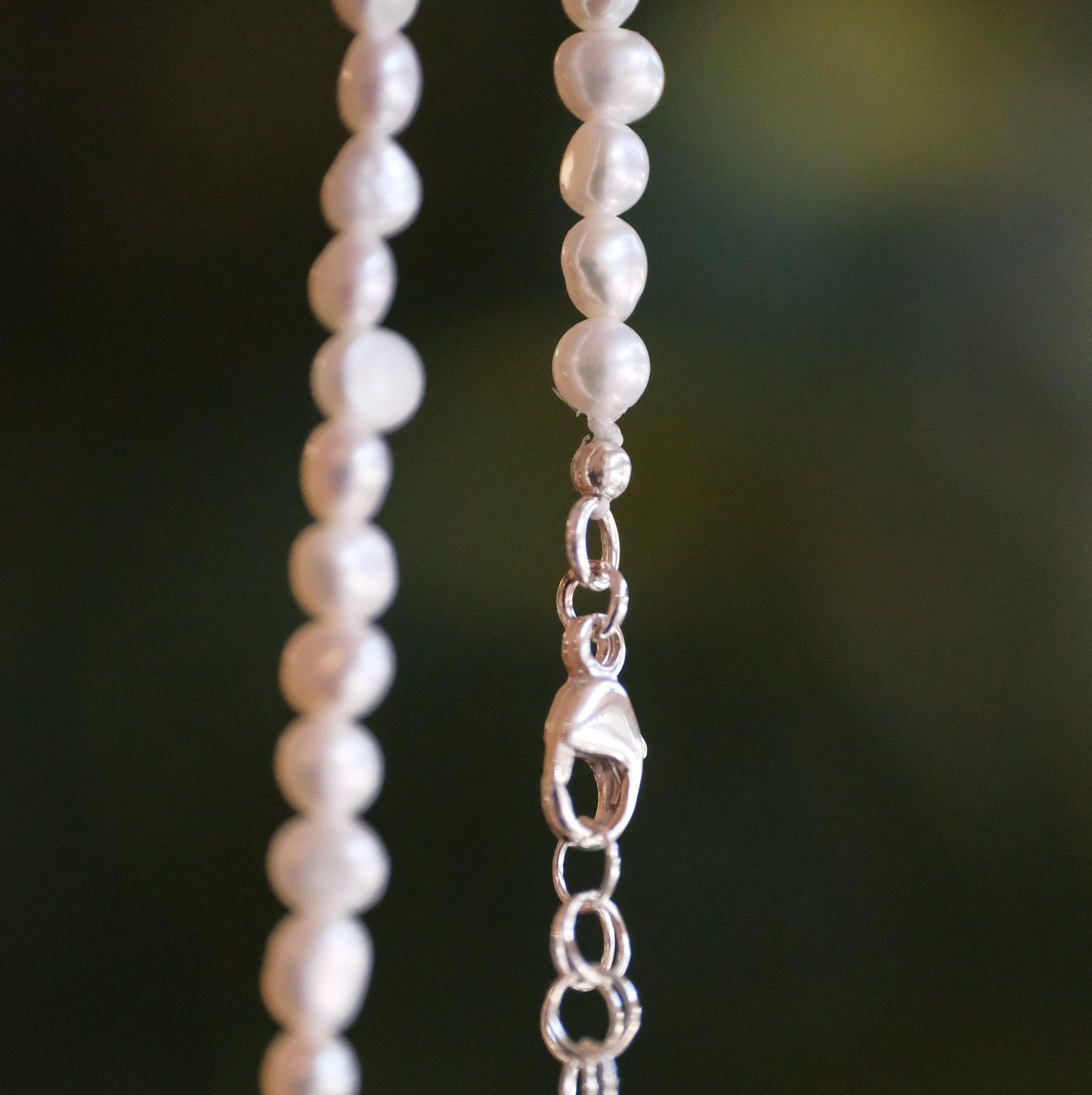 Freshwater Pearl + Aqua Tourmaline Necklace - One of a Kind