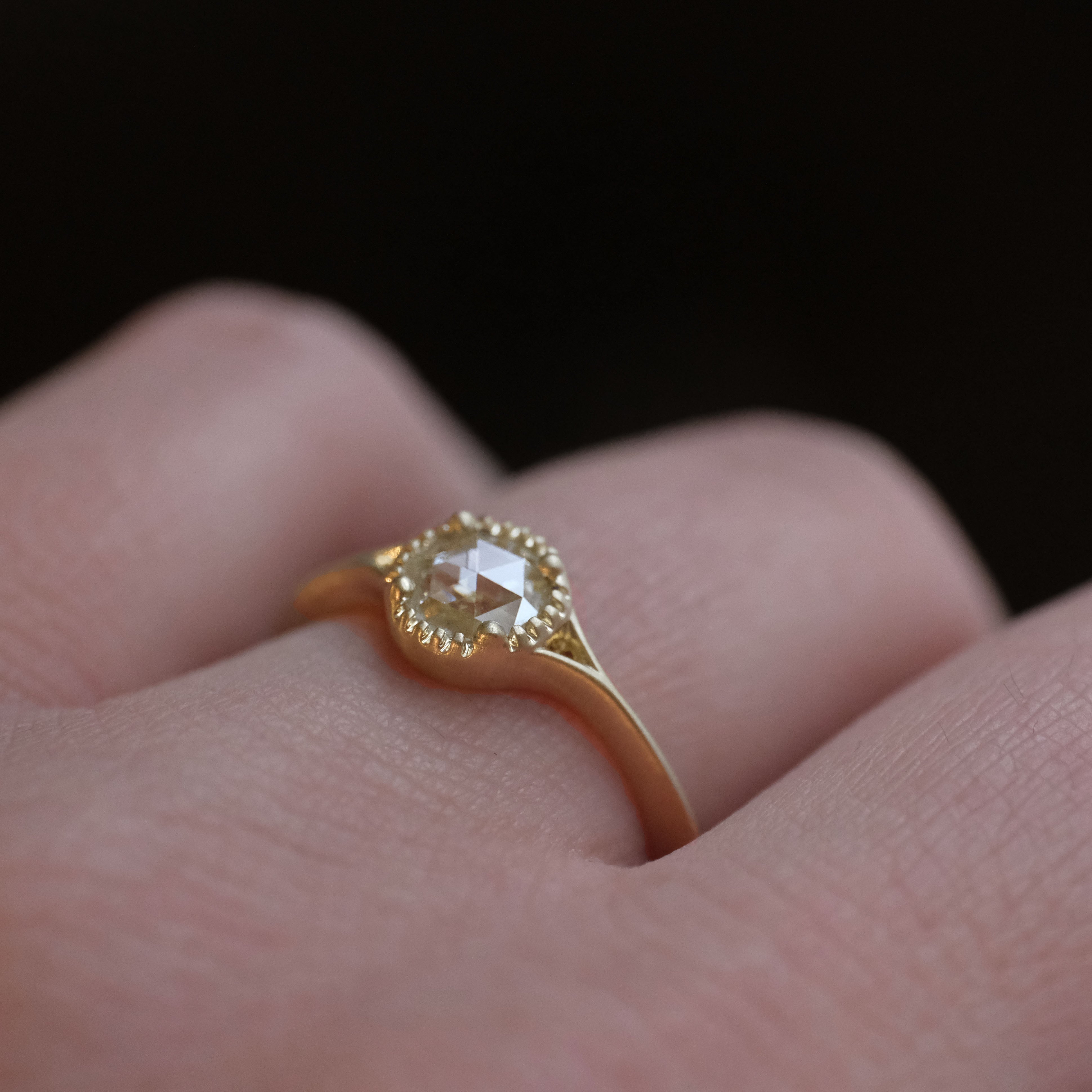14k + Natural Diamond Olivieri Ring - One of a Kind