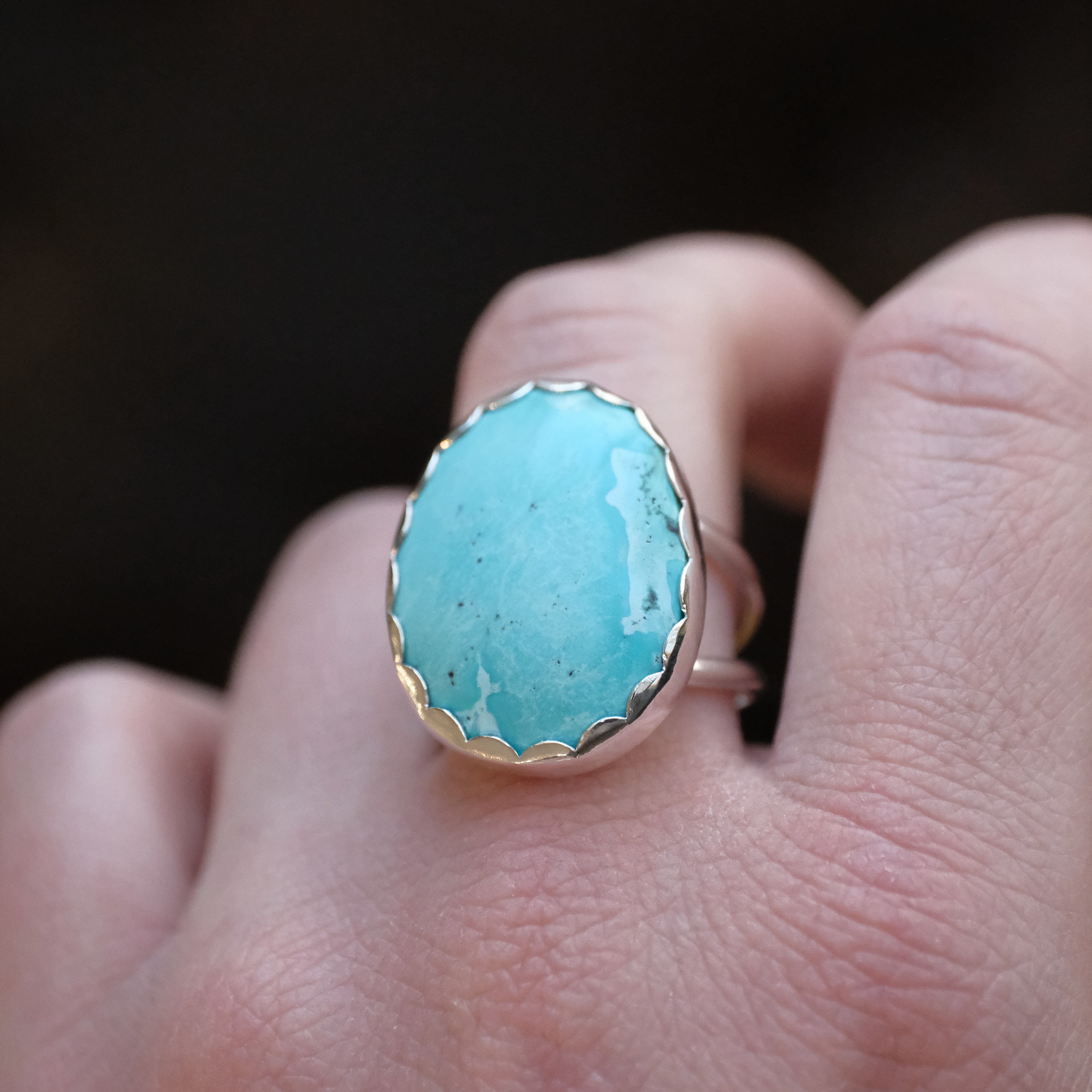 Spring's Bloom Turquoise Ring (Size 7) - One of a Kind