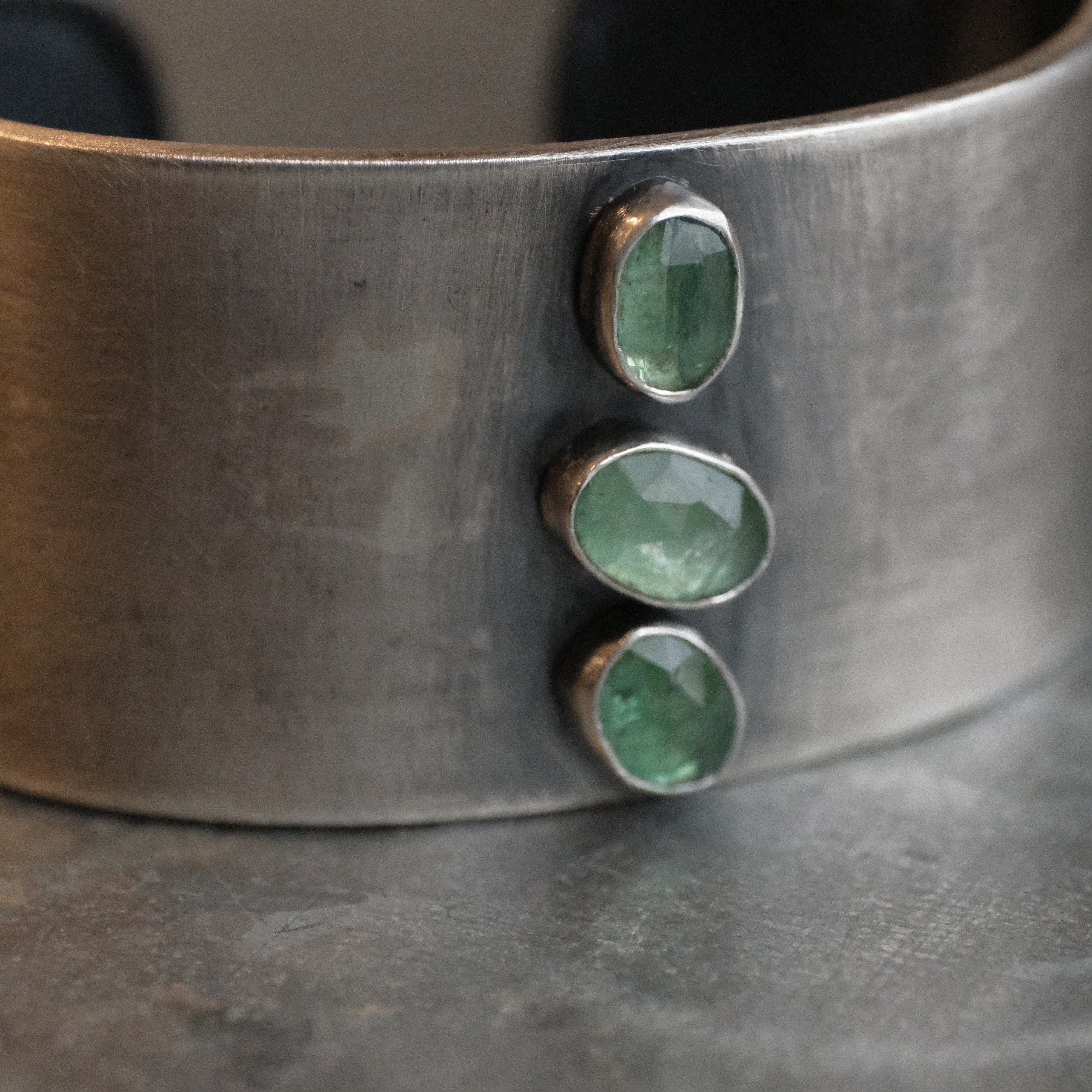 Emerald Kyanite Cairn Cuff - One of a Kind