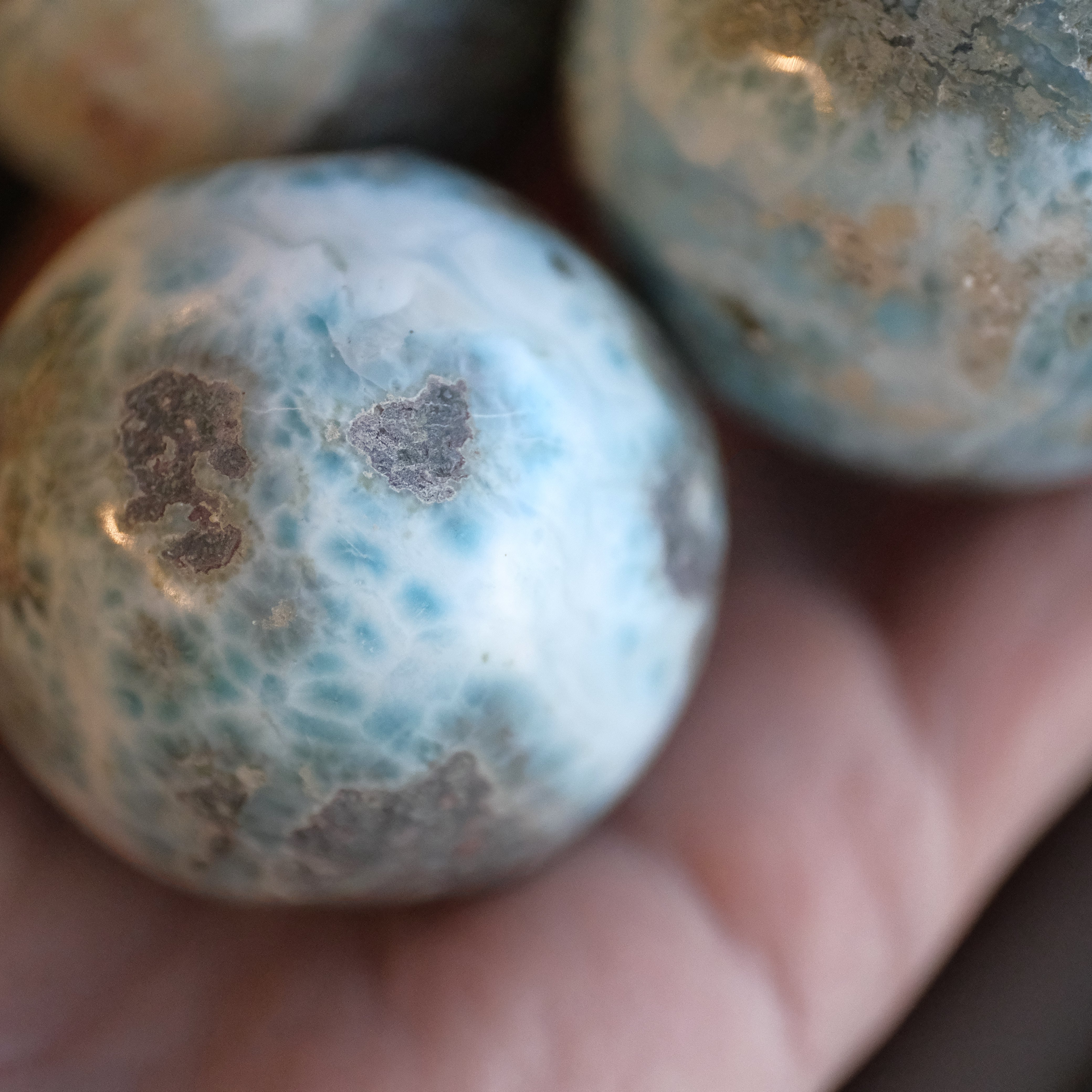 Small Dominican Larimar Sphere Specimen