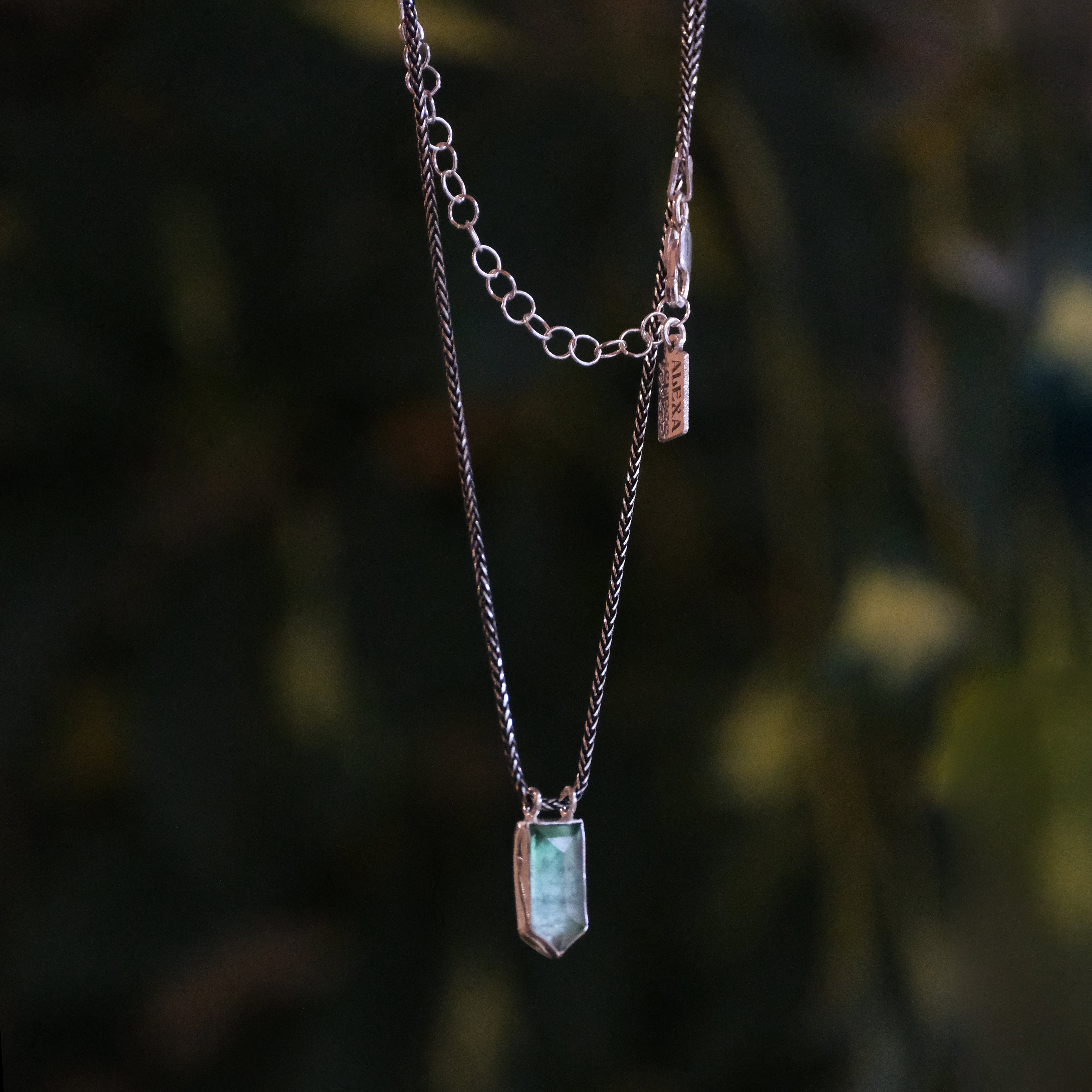 Green Tourmaline Pennant Necklace - One of a Kind