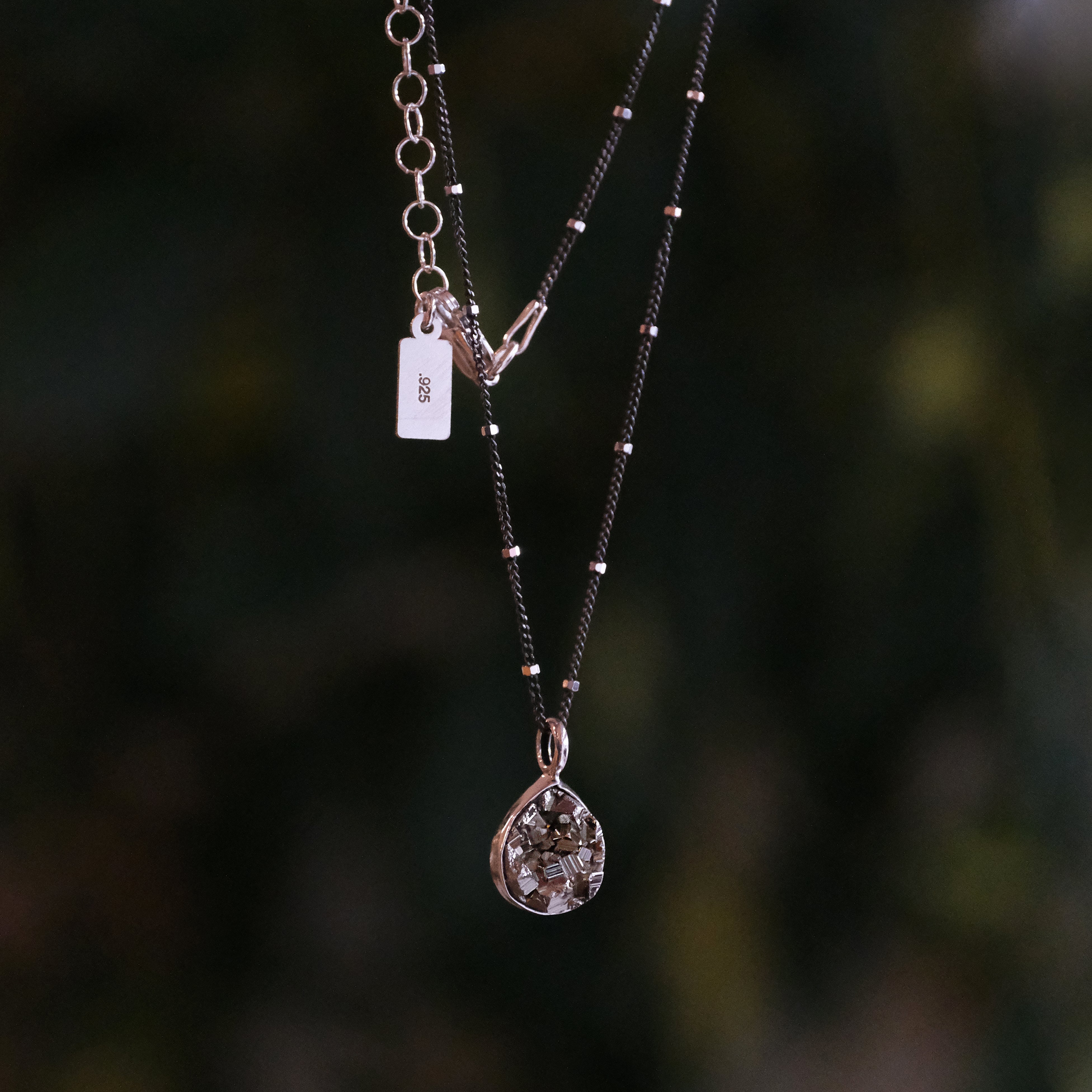 Pyrite + Sterling Galileo Necklace - One of a Kind