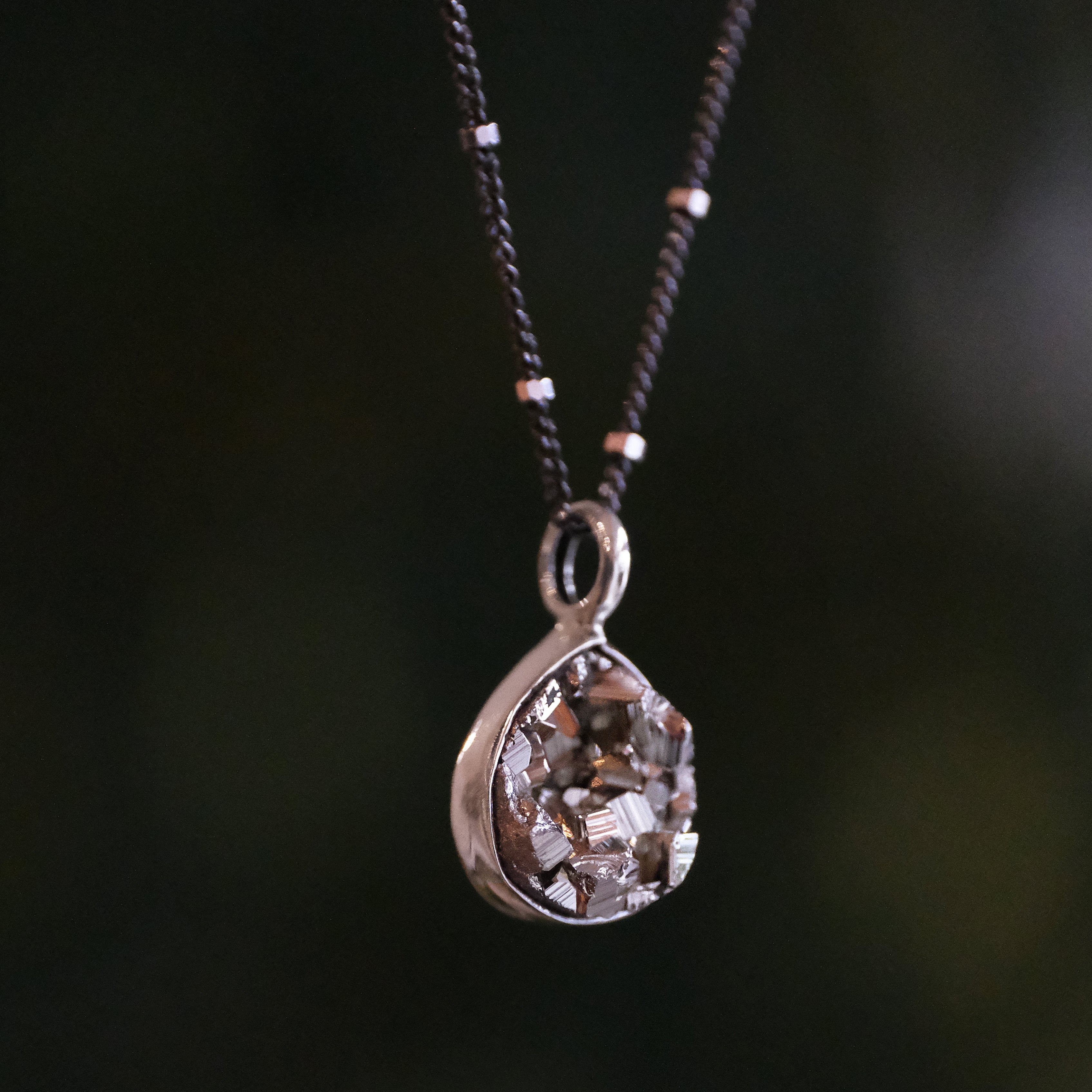 Pyrite + Sterling Galileo Necklace - One of a Kind