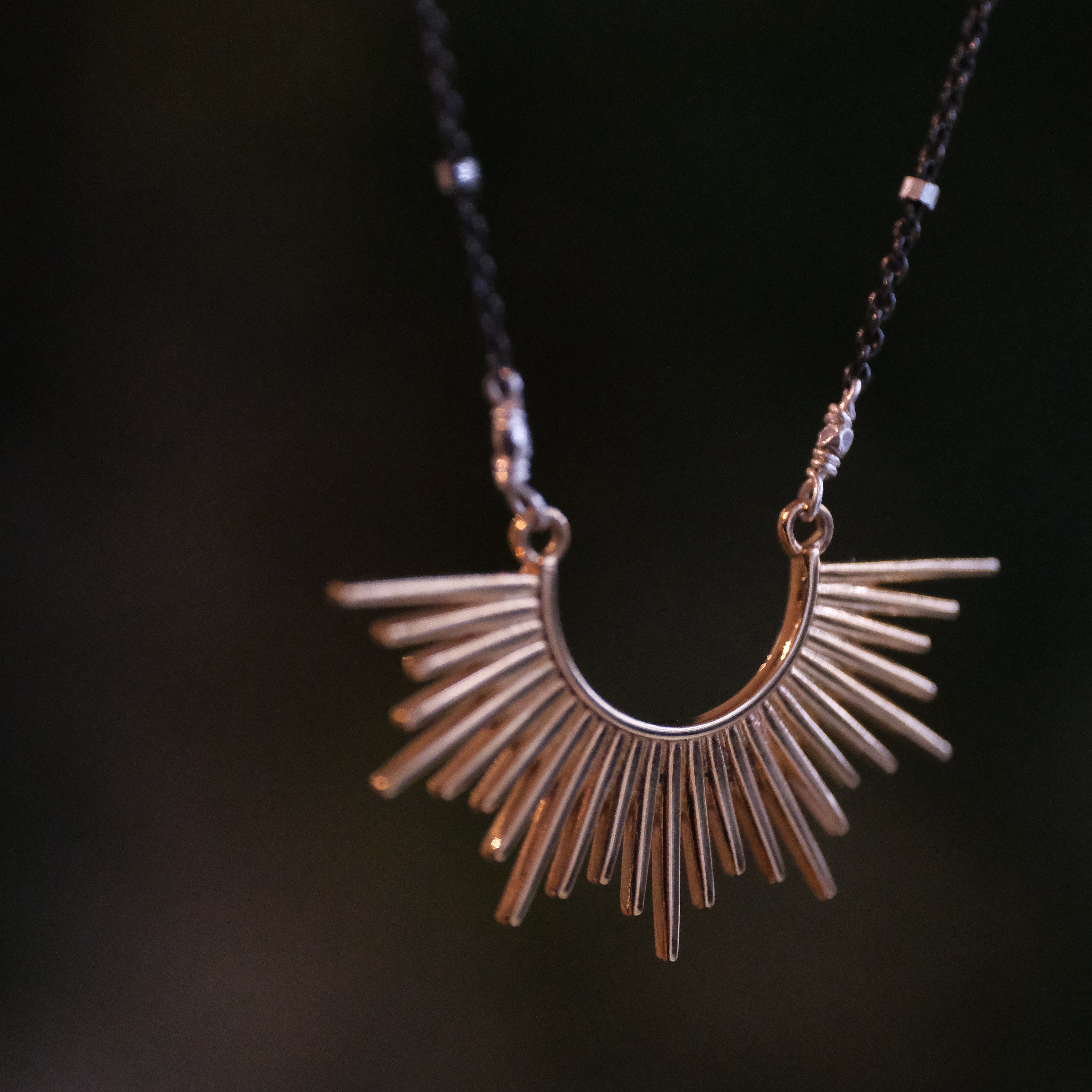 Horizon Bronze + Sterling Necklace