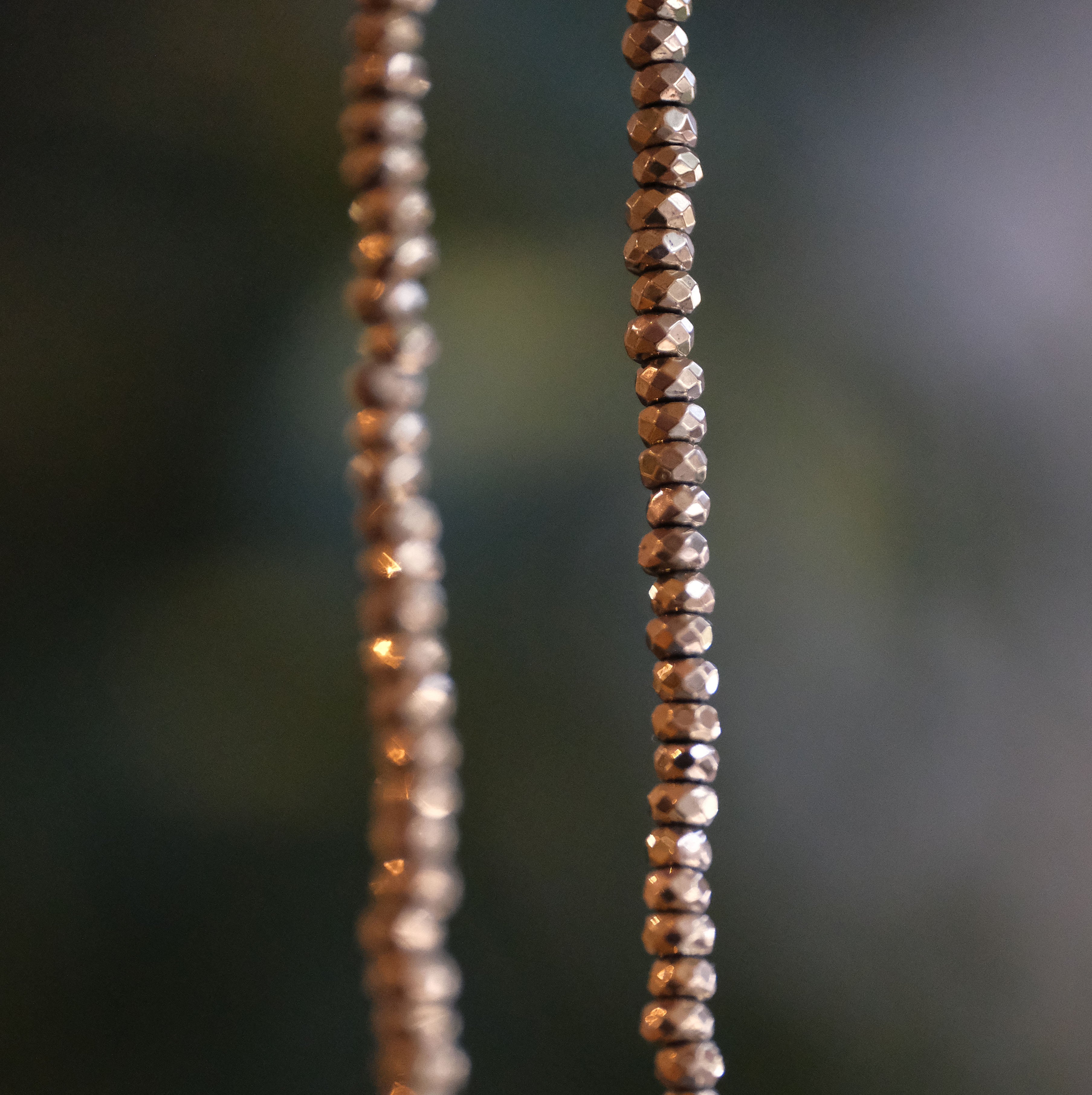 Pyrite + Mother of Pearl Sheen Necklace - One of a Kind
