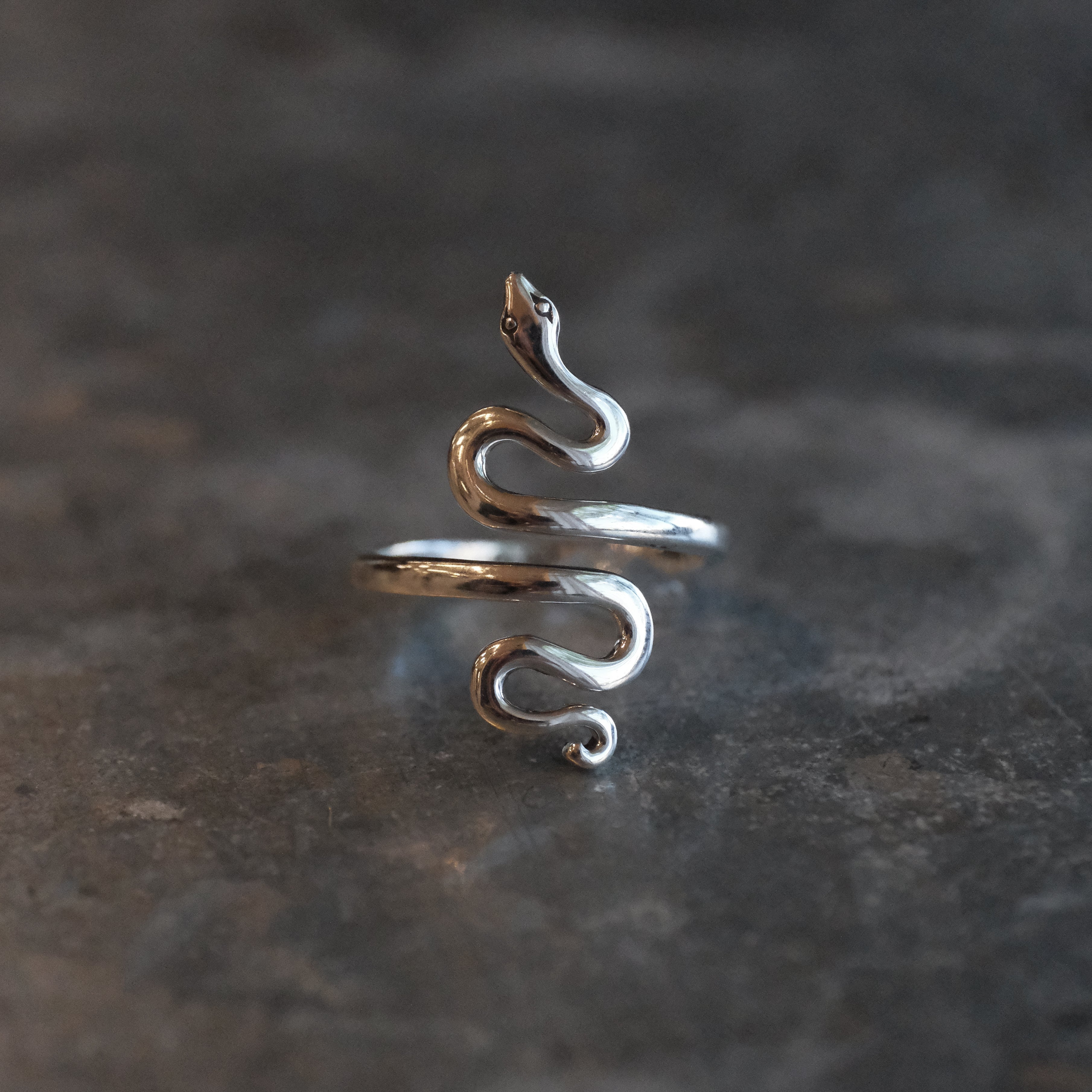 Sterling Snake Wrap Ring - Adjustable