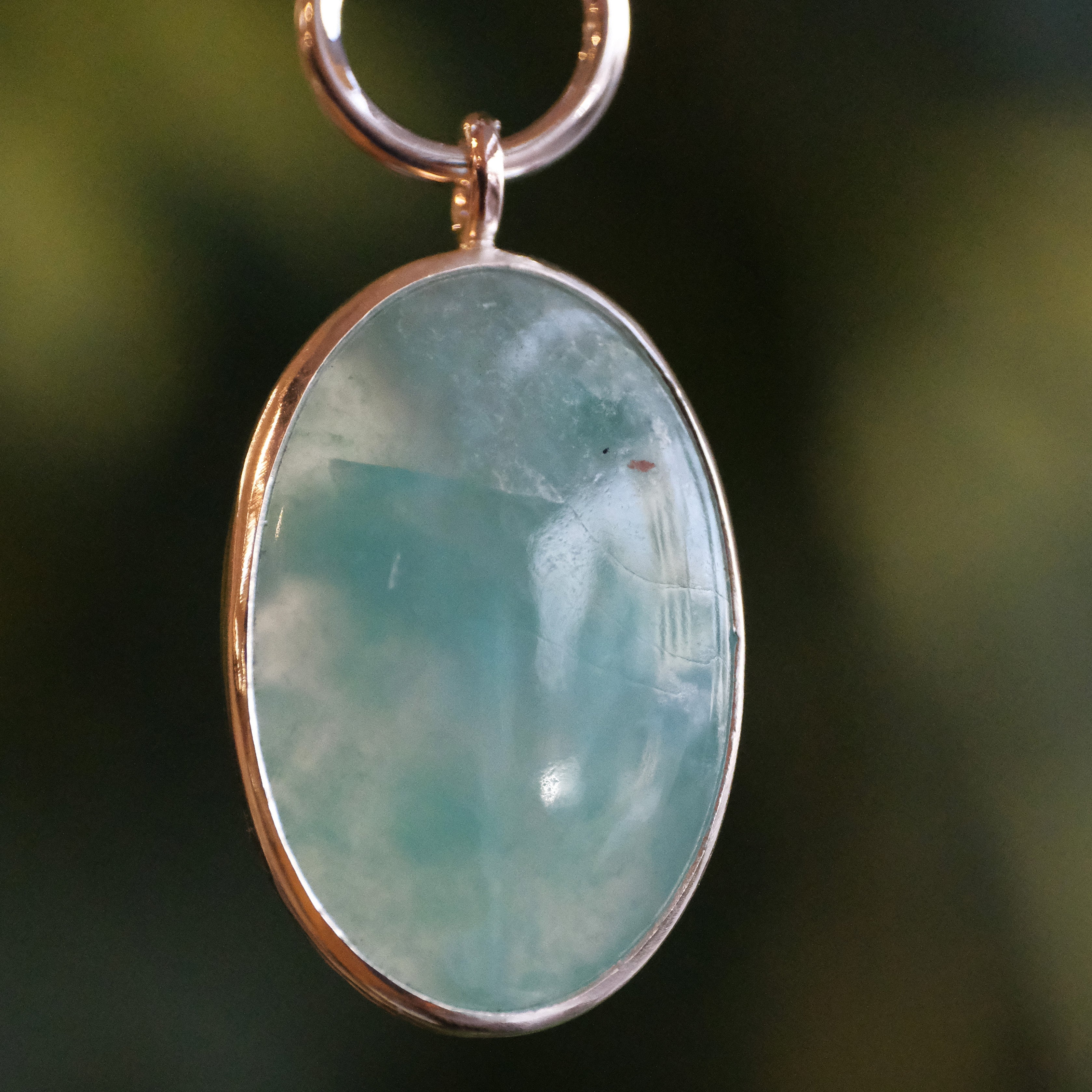 Aqua Chalcedony + Sterling Malta Necklace - One of a Kind