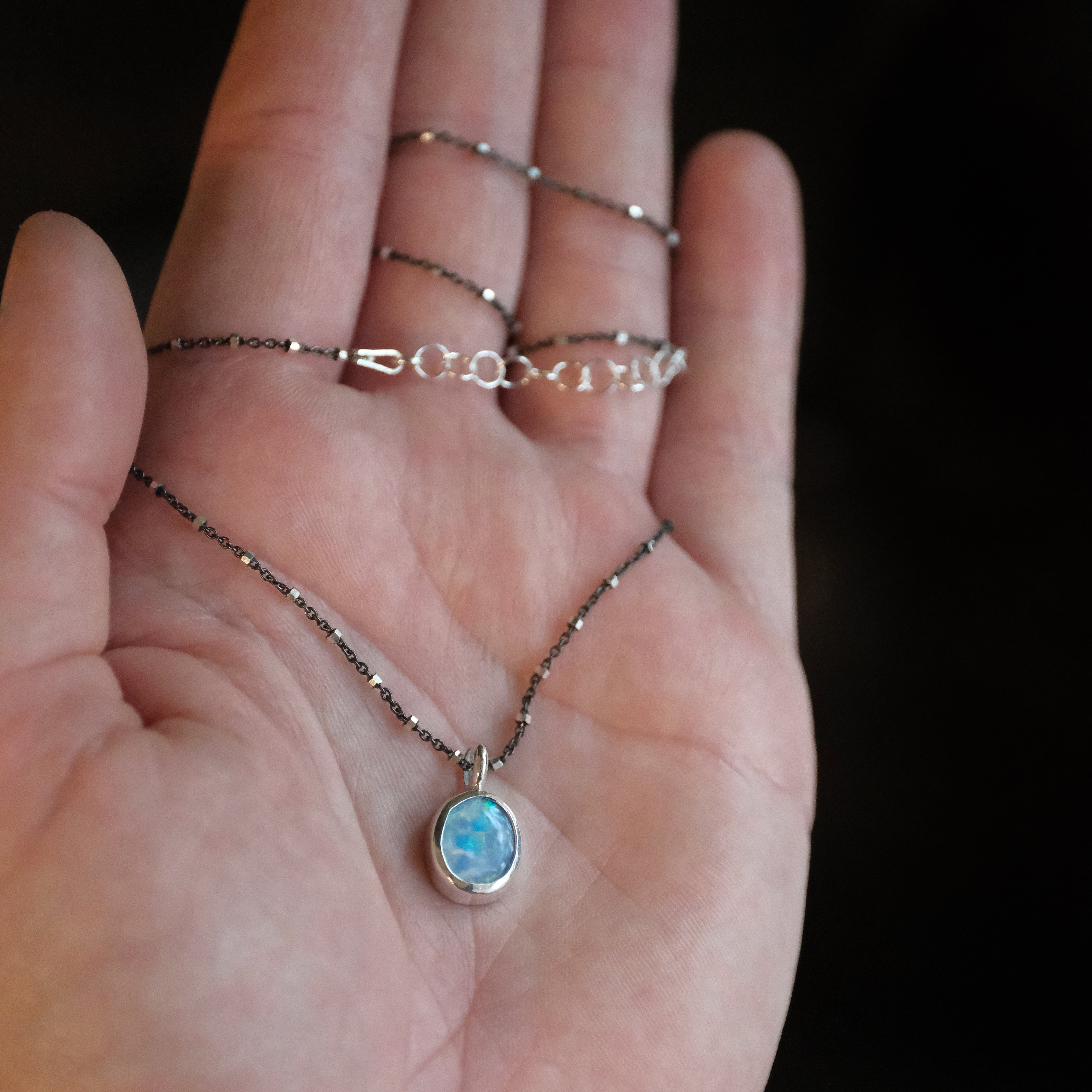 Australian Opal Galileo Necklace - One of a Kind