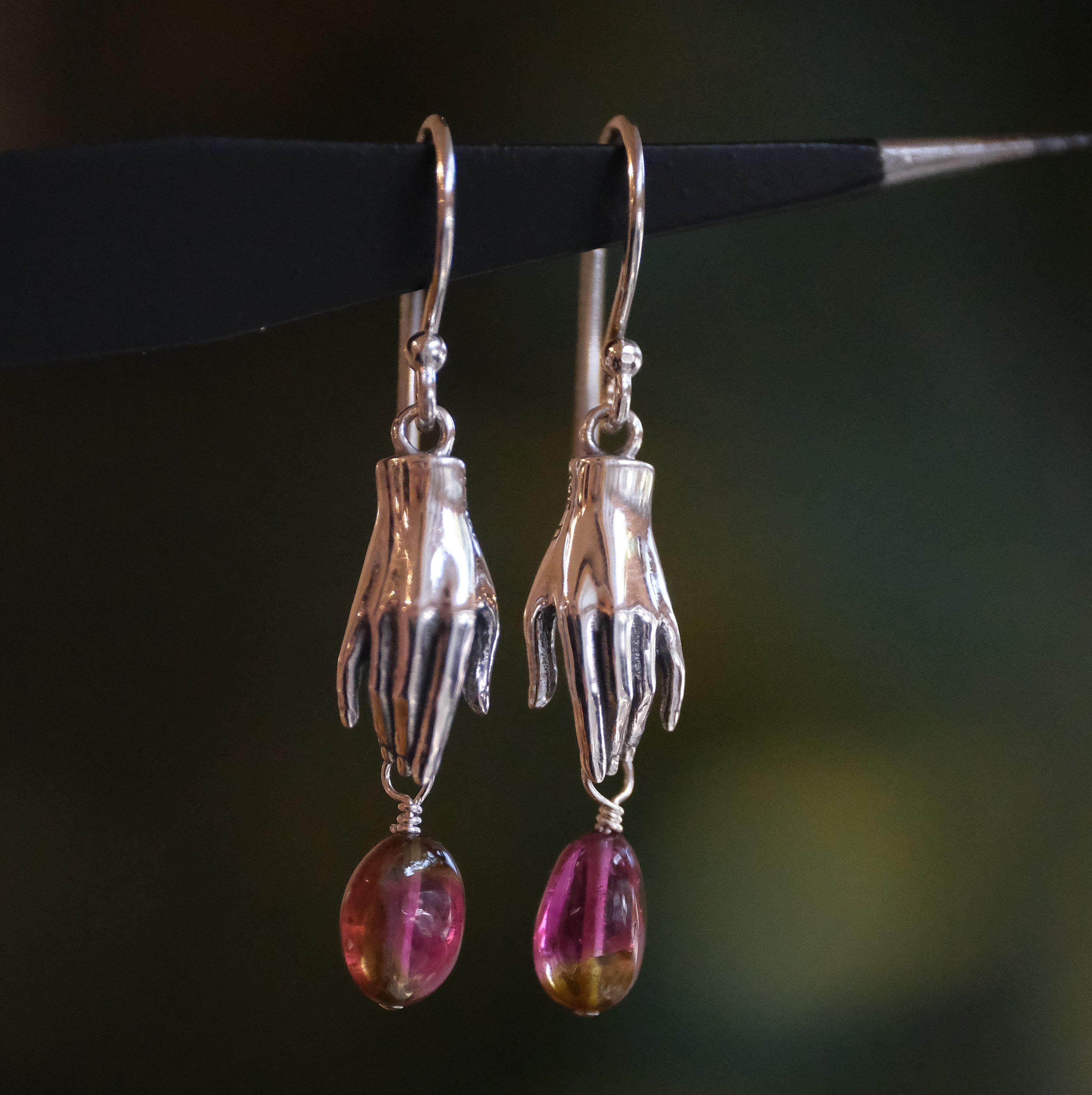 Watermelon Tourmaline Juicy Earrings - One of a Kind