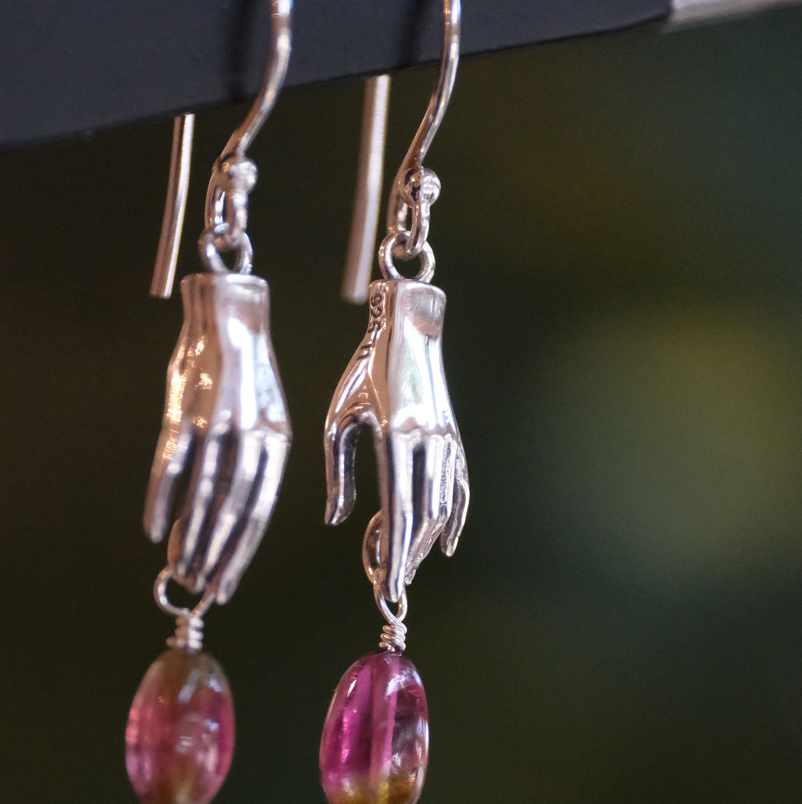 Watermelon Tourmaline Juicy Earrings - One of a Kind
