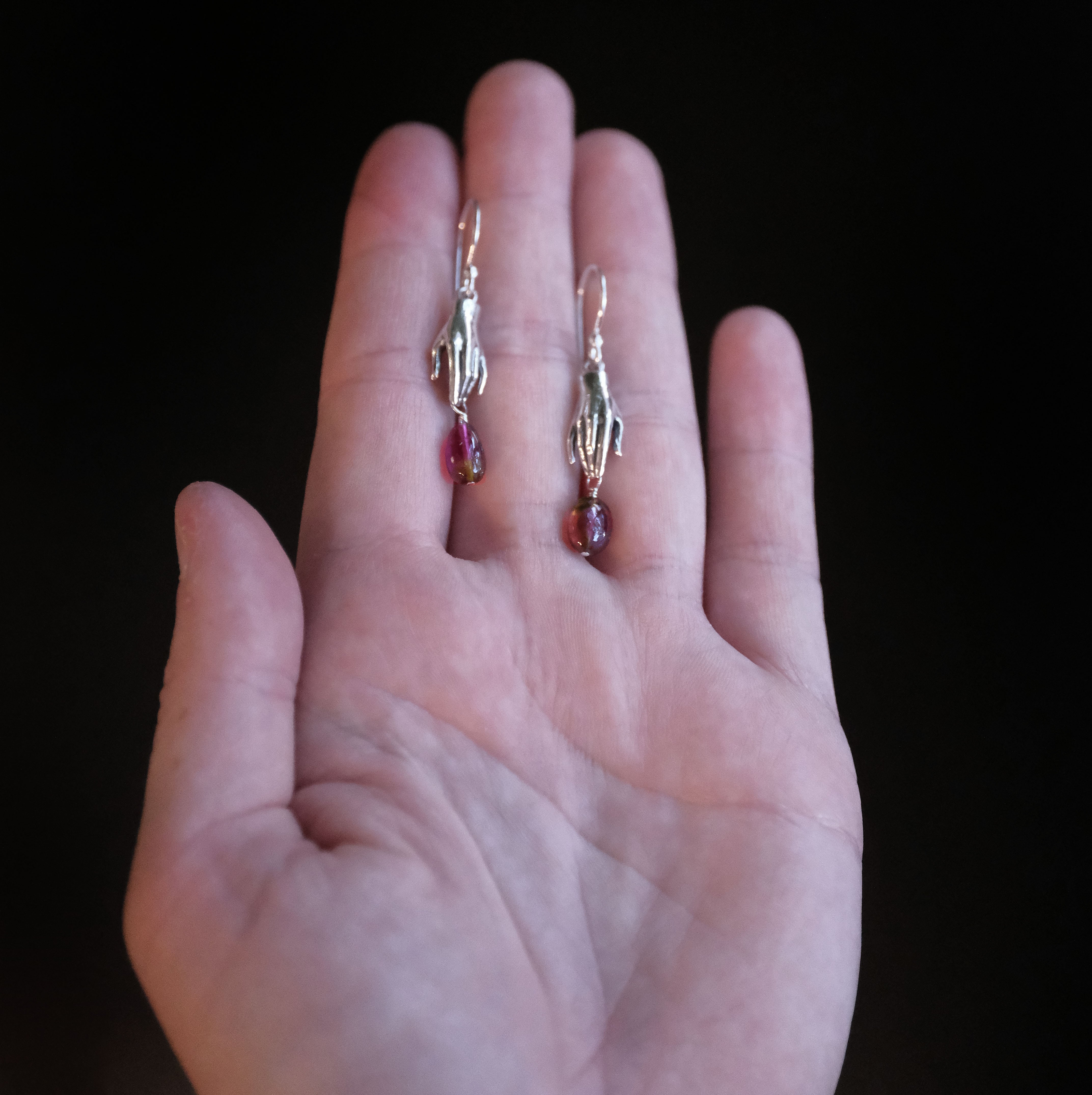 Watermelon Tourmaline Juicy Earrings - One of a Kind