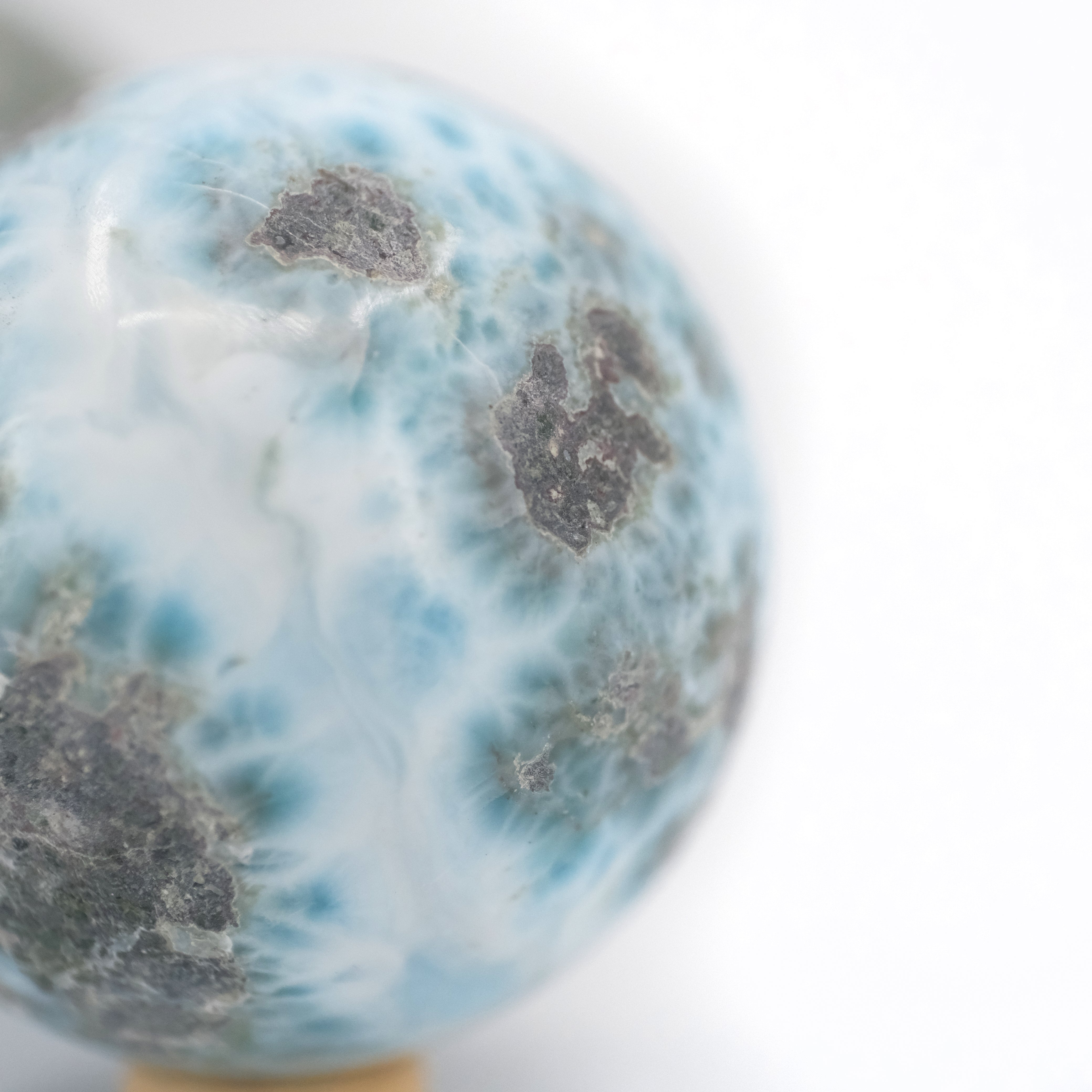 Small Dominican Larimar Sphere Specimen