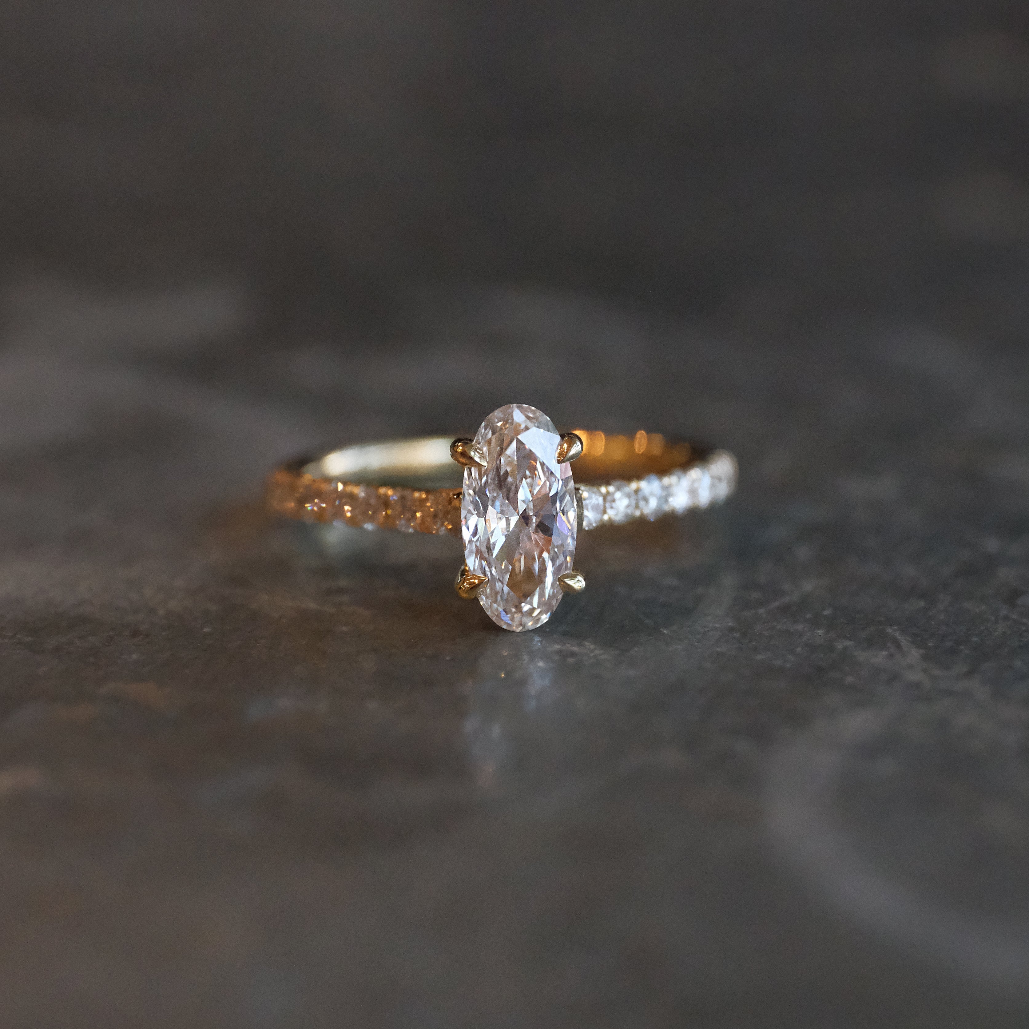 14k + Lab Diamond Long Nights Ring