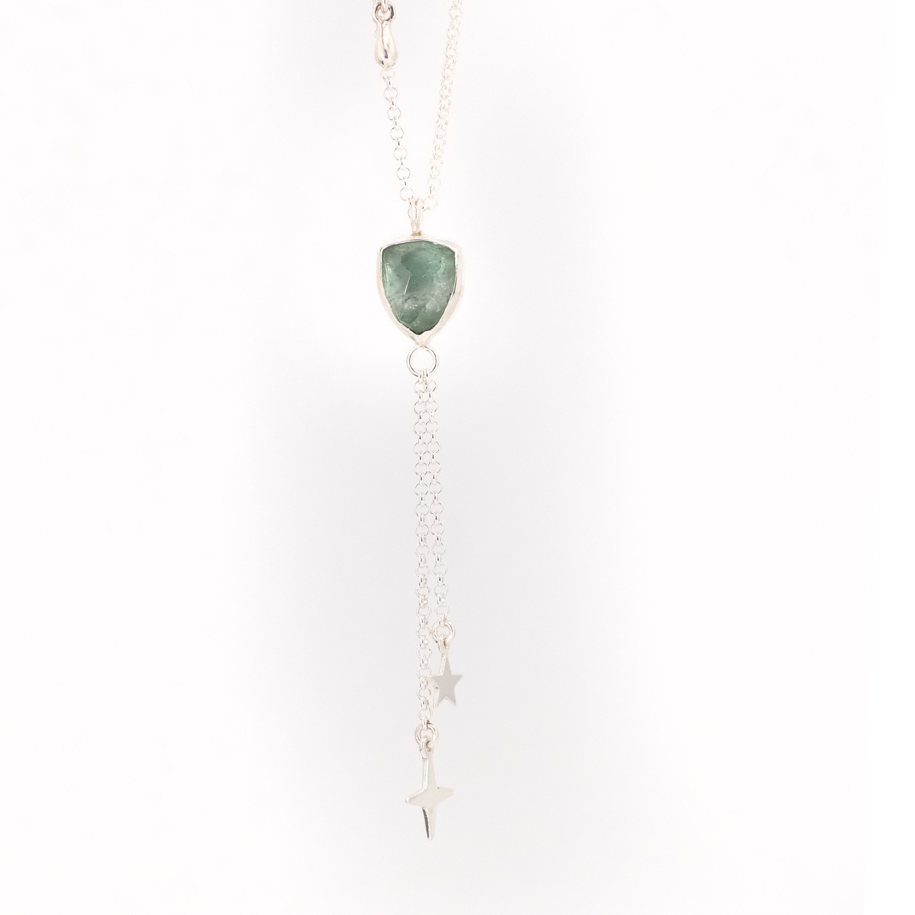 Blue Tourmaline Milky Way Necklace - One of a Kind
