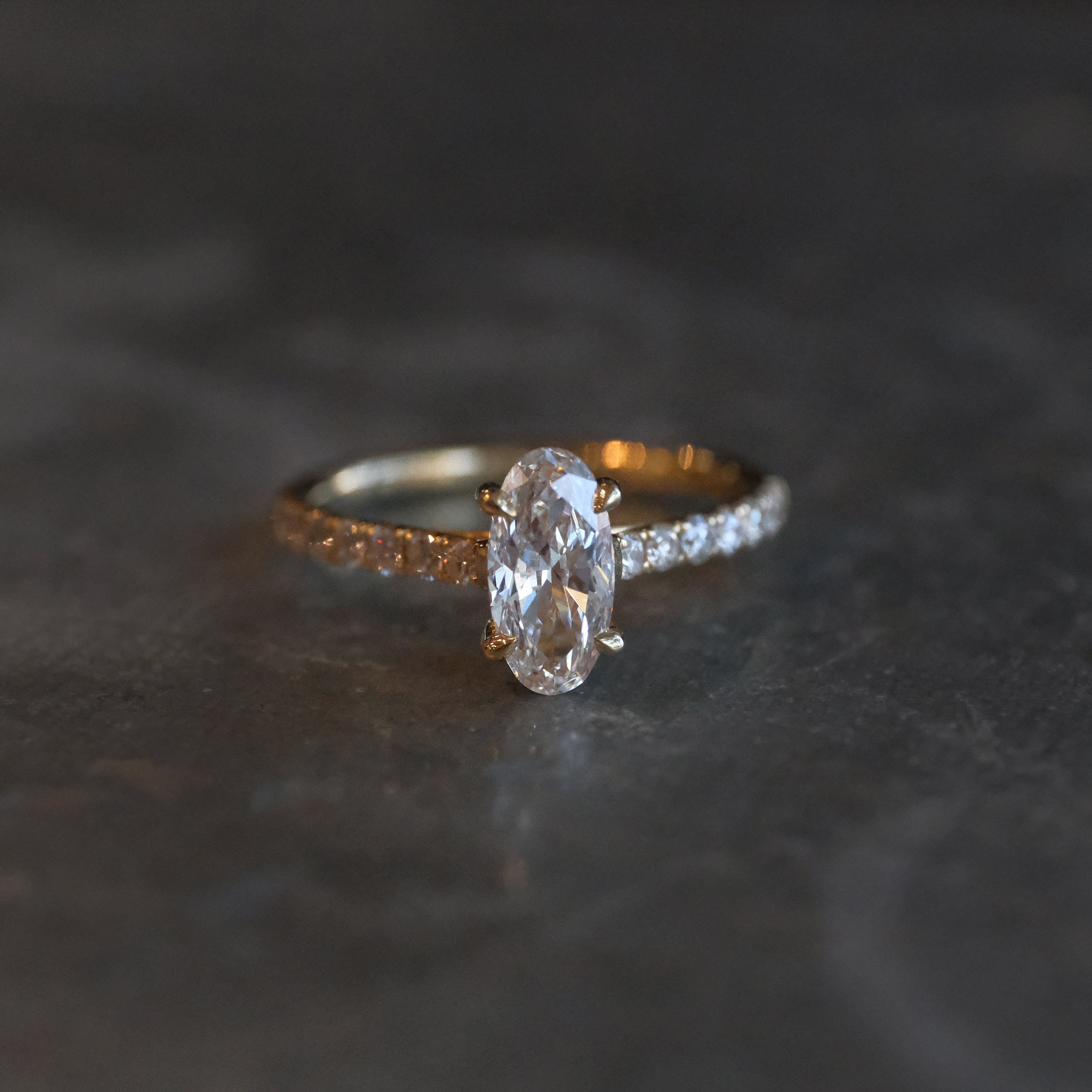 14k + Lab Diamond Long Nights Ring