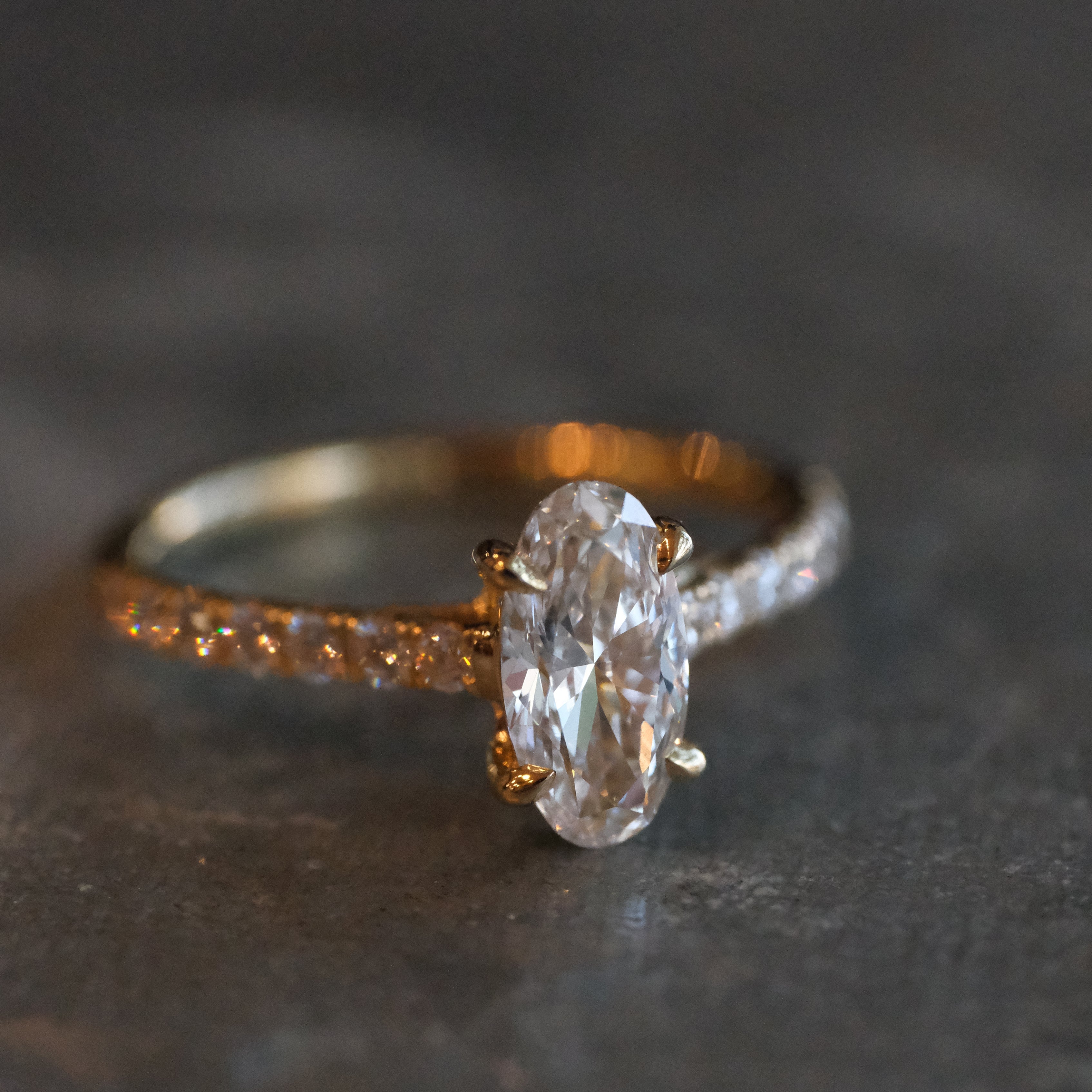 14k + Lab Diamond Long Nights Ring