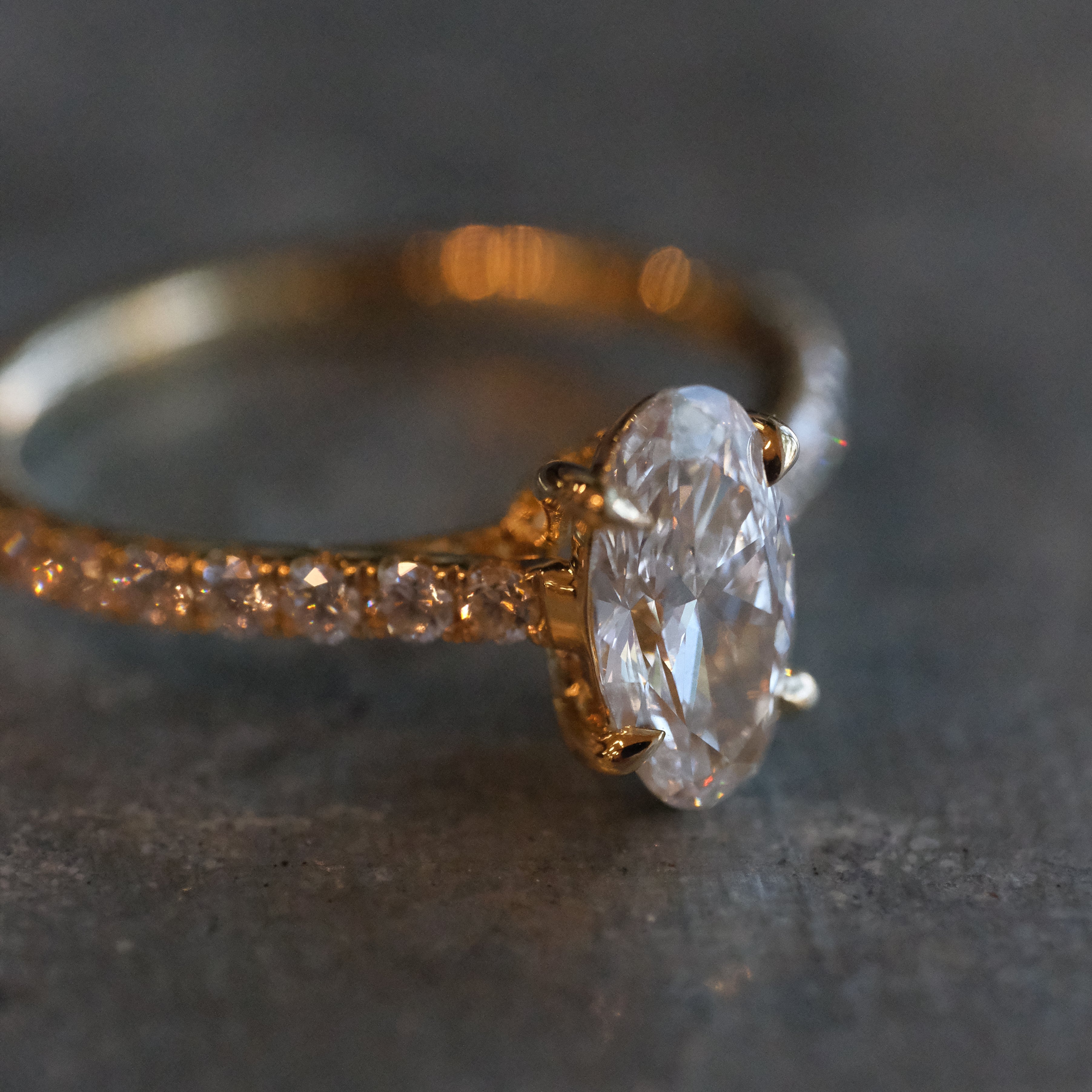 14k + Lab Diamond Long Nights Ring