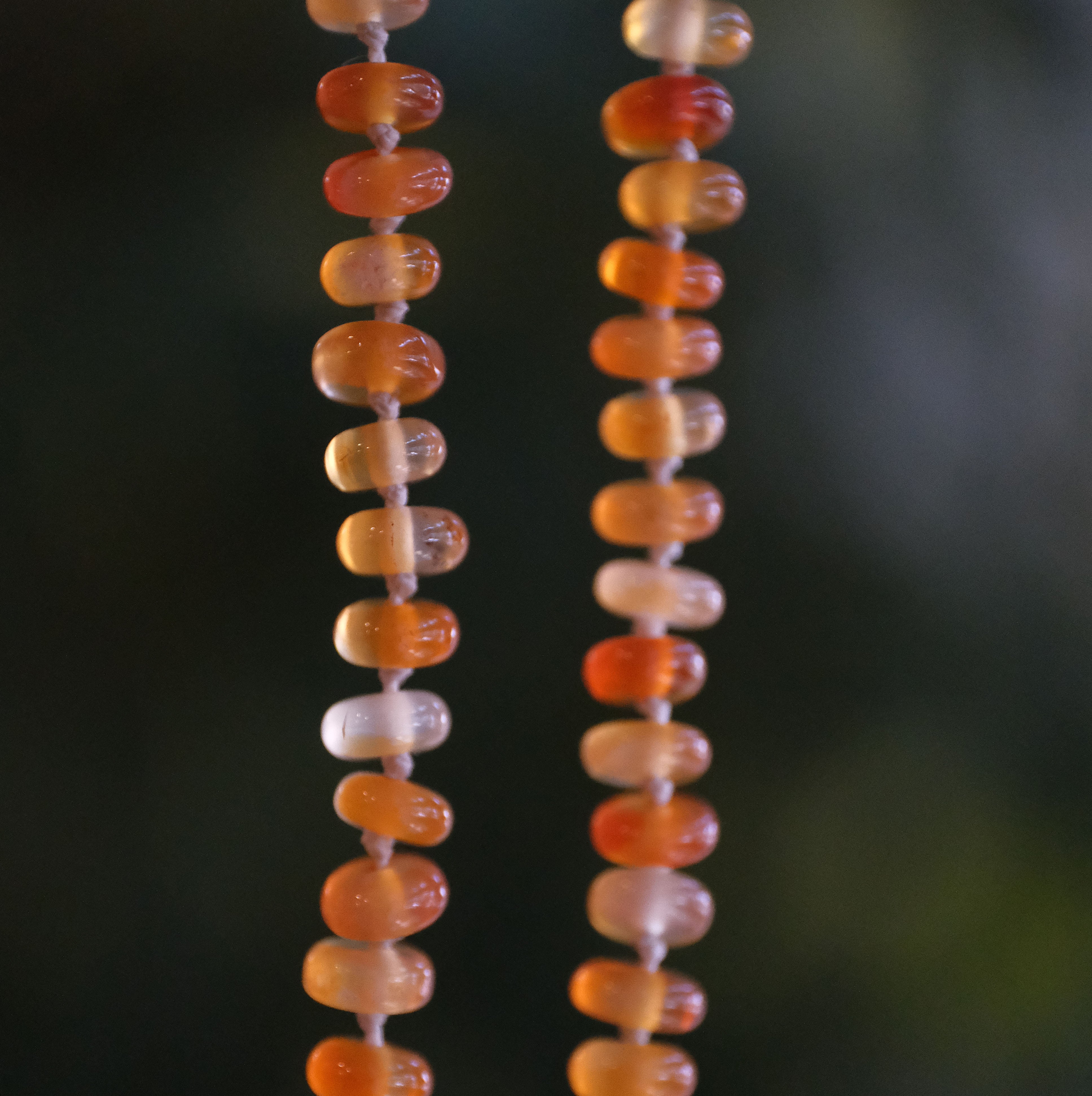 Knotted Carnelian + Sterling Passion Play Necklace