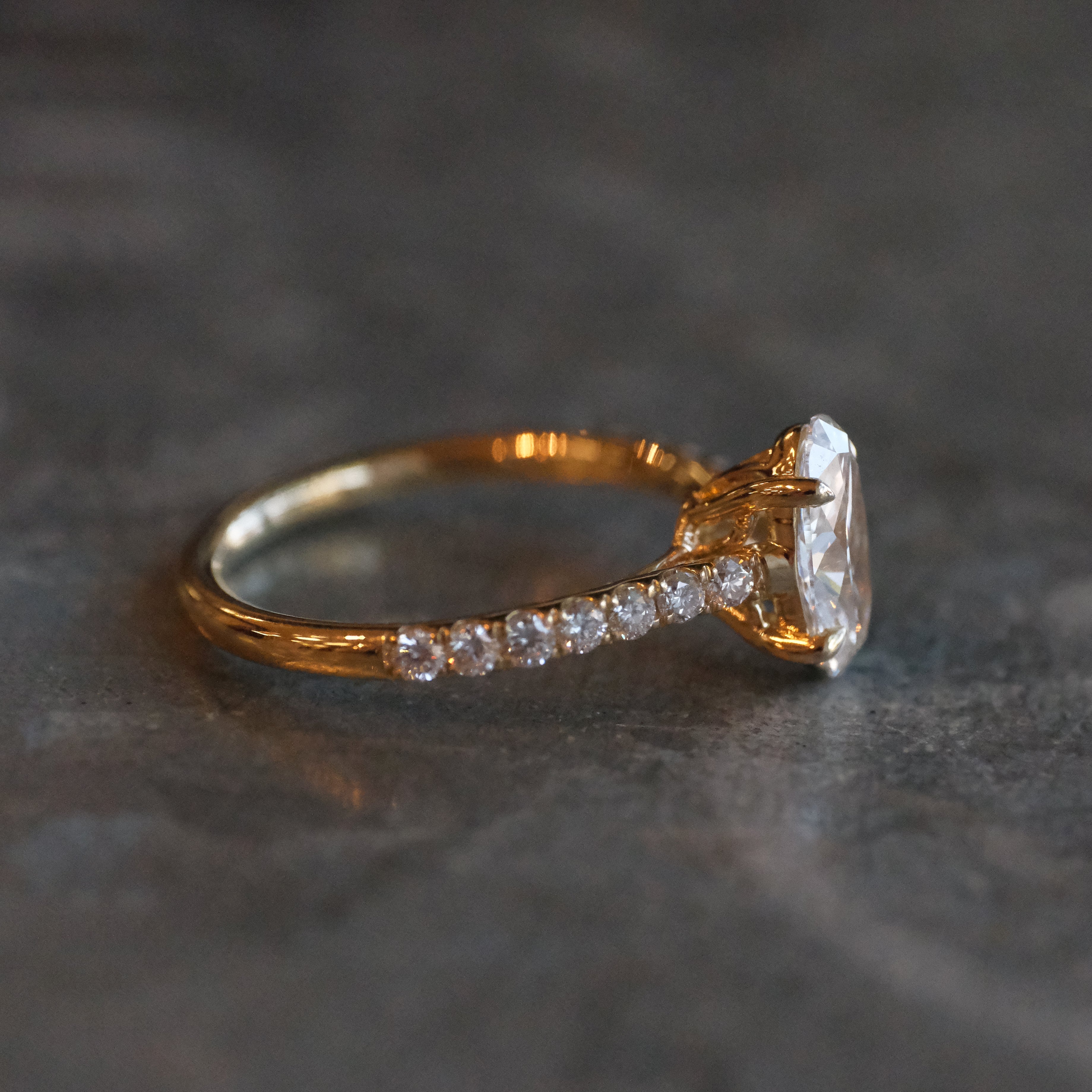 14k + Lab Diamond Long Nights Ring