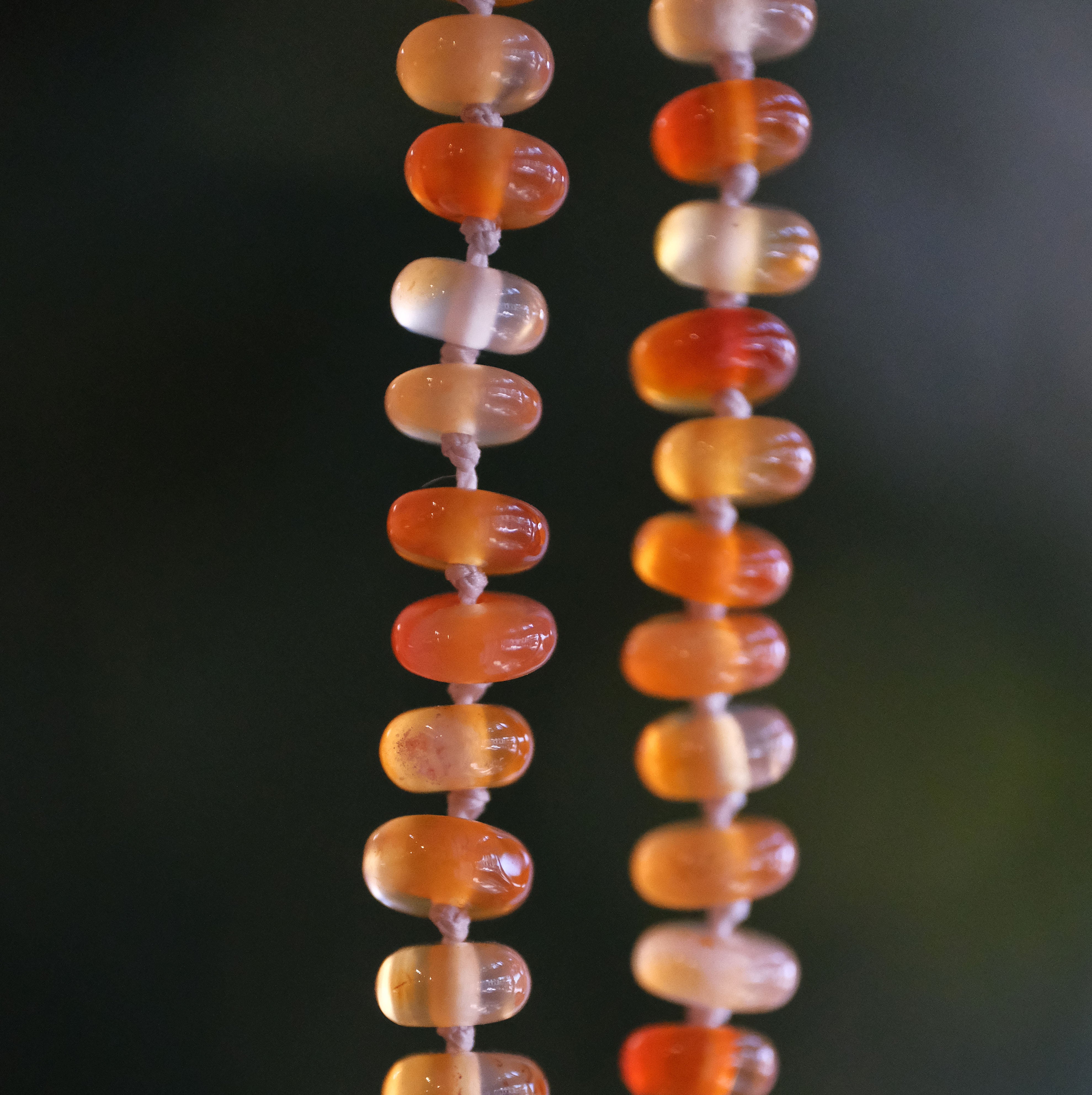 Knotted Carnelian + Sterling Passion Play Necklace