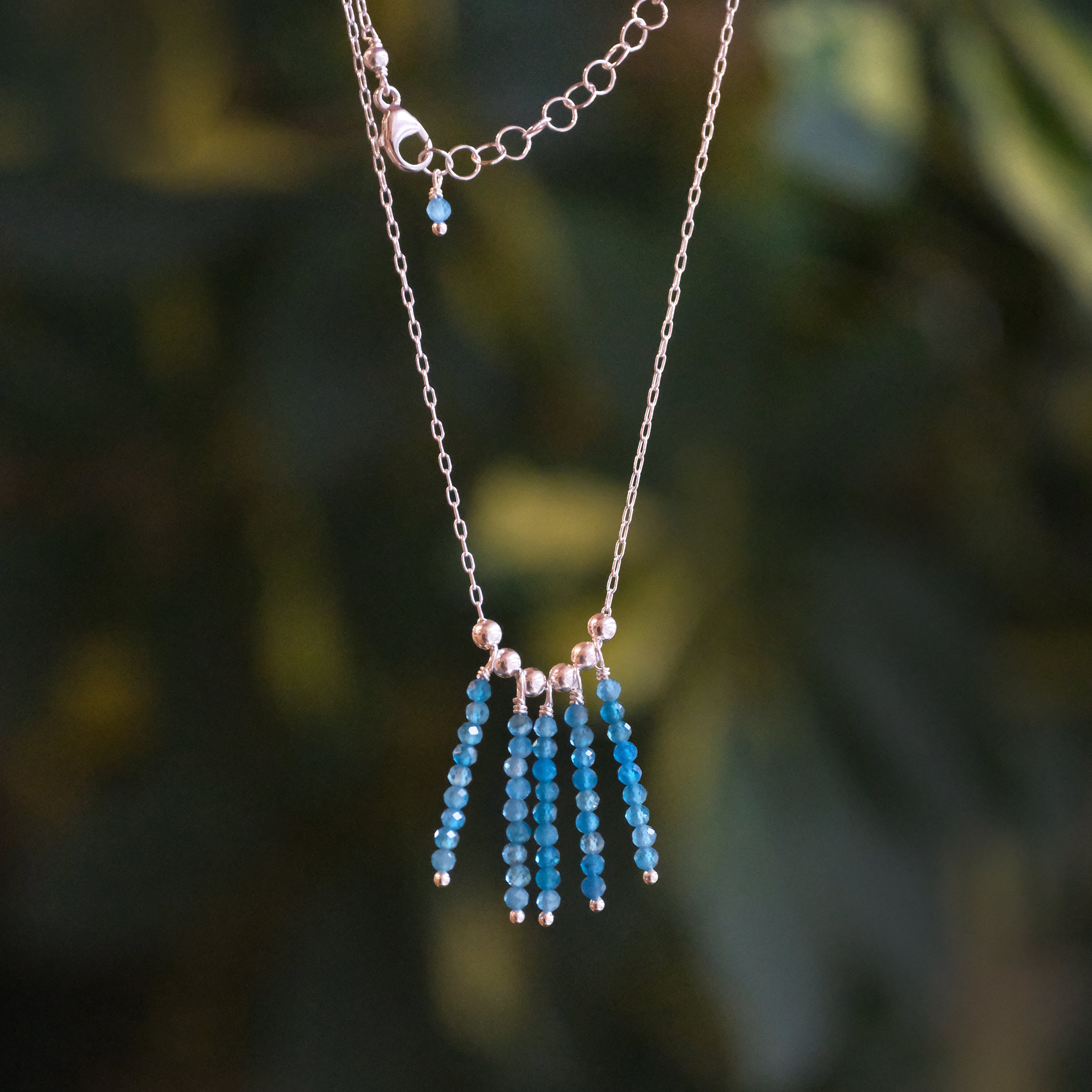 Waterfall Sterling + Apatite Necklace