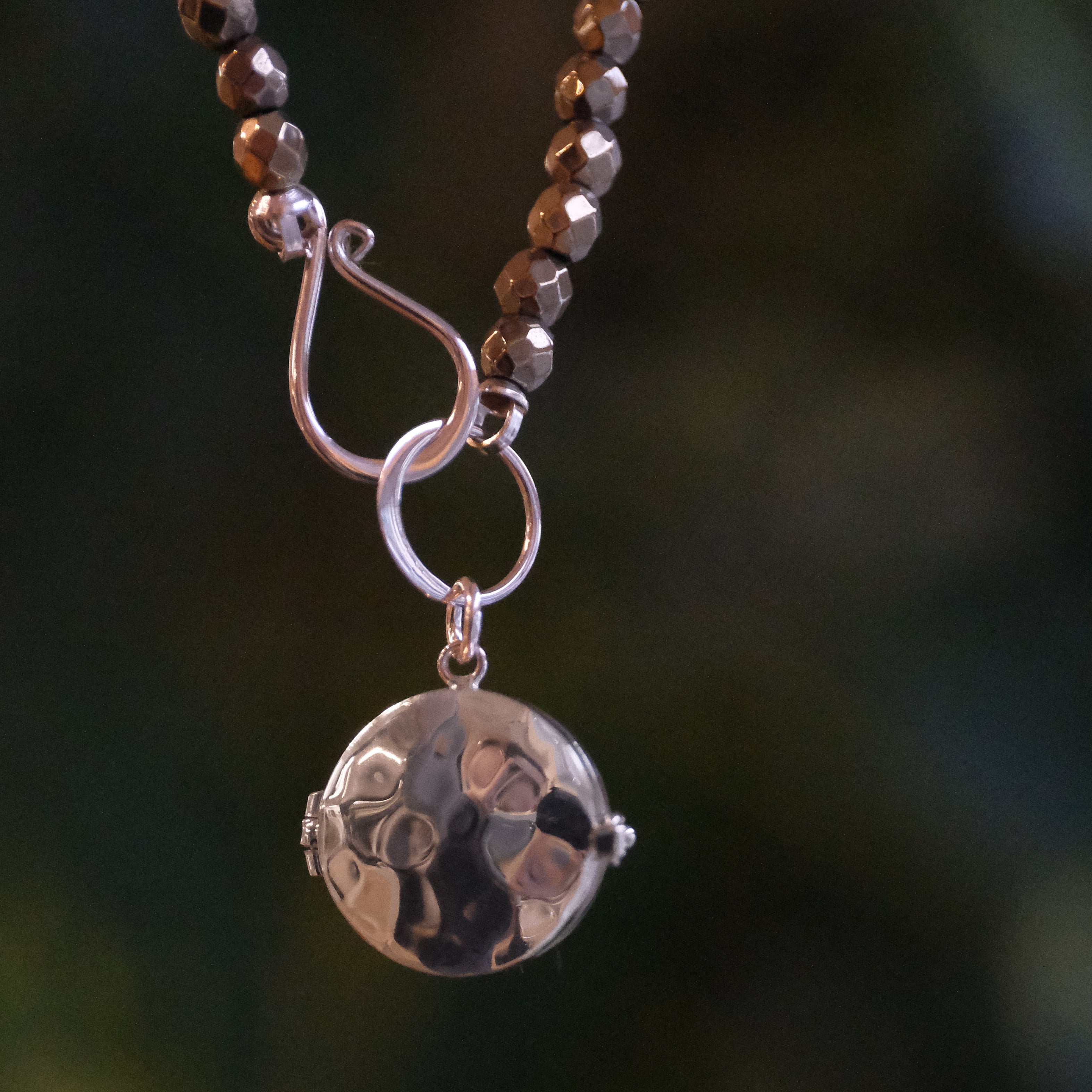Pyrite + Sterling Forever Locket - One of a Kind