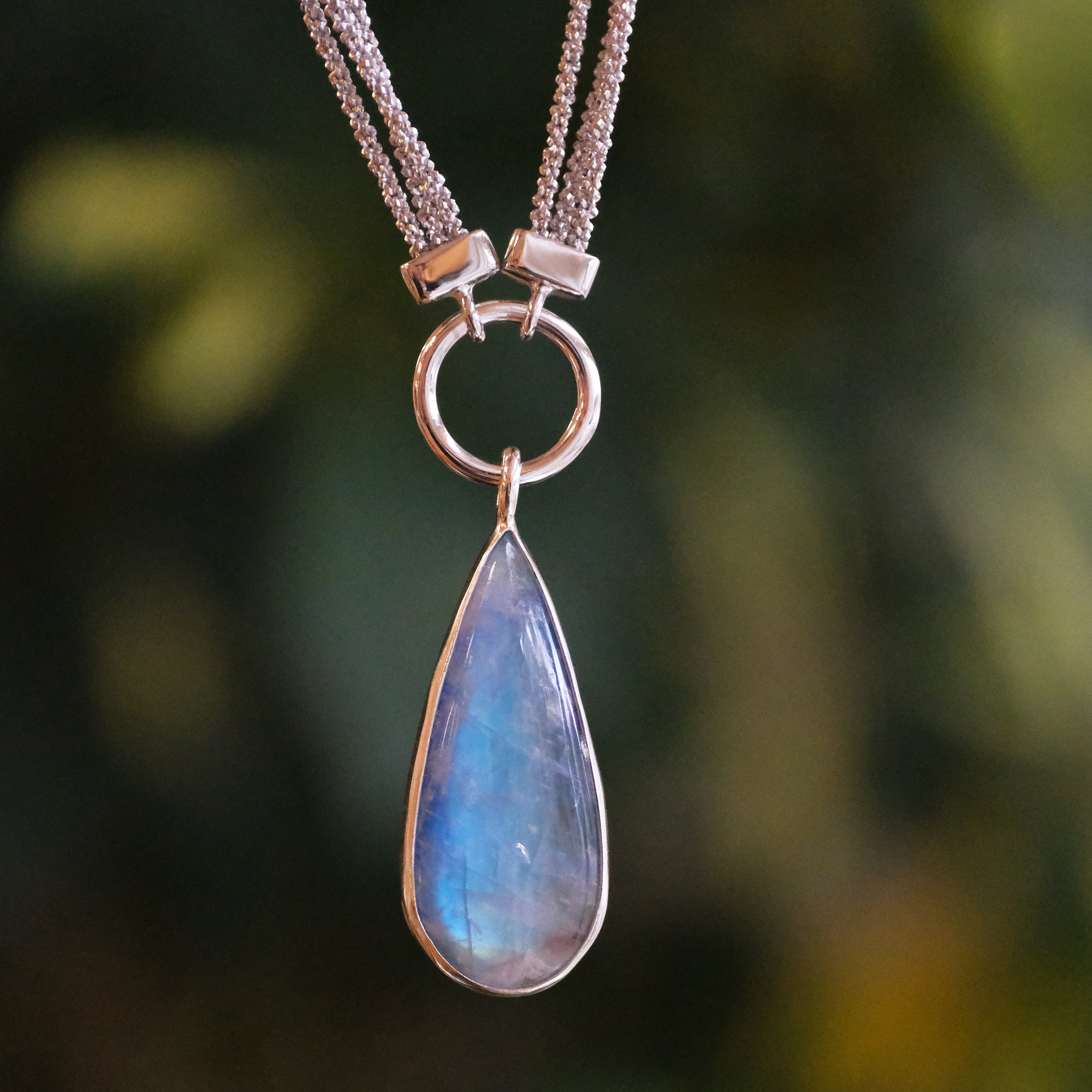 Moonstone + Sterling Malta Necklace - One of a Kind