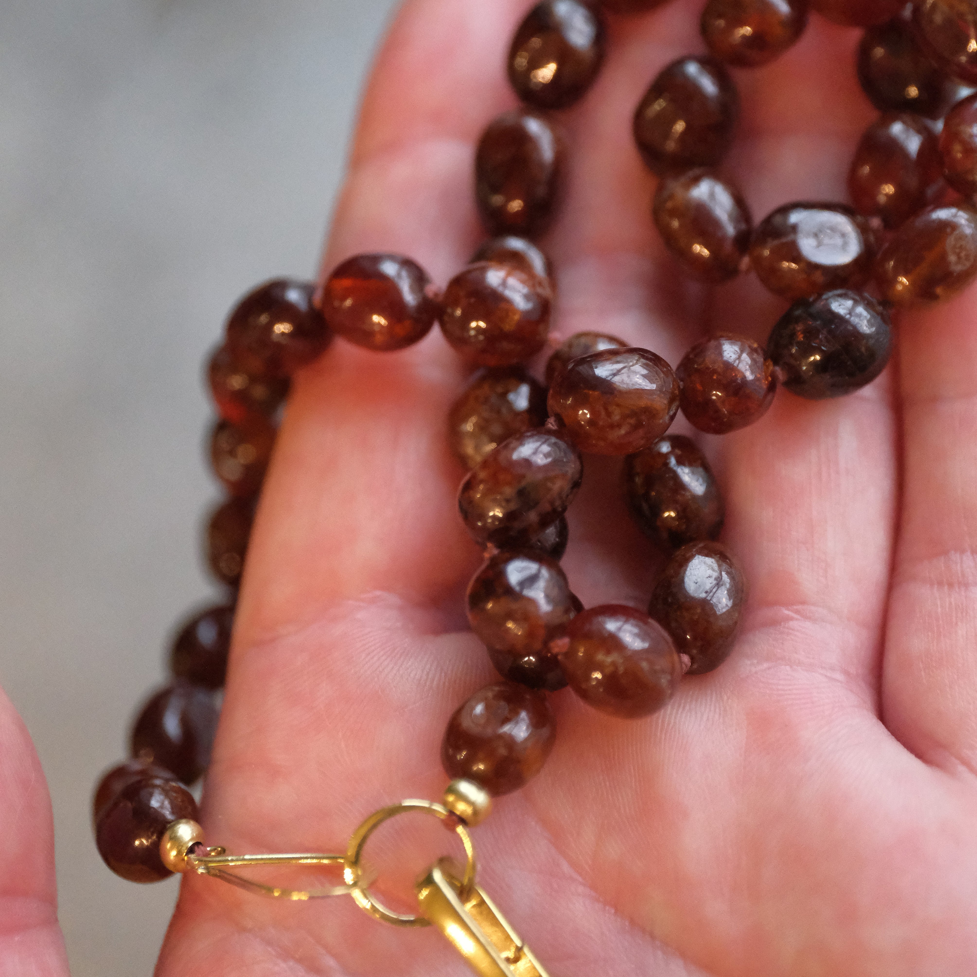 Garnet + Jasper with Bronze + Brass Necklace