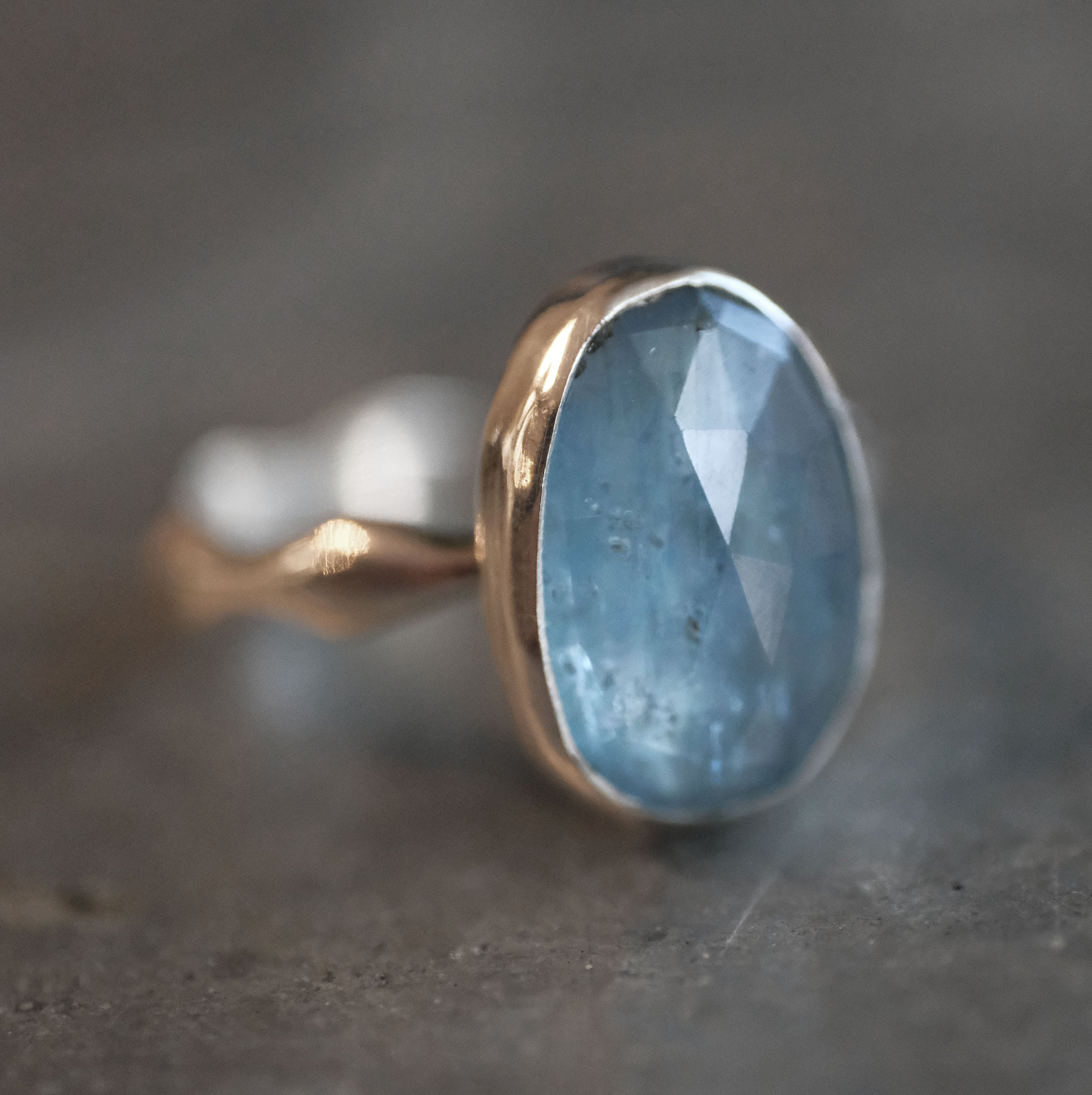 Kyanite + Sterling Wave Ring (Size 7) - One of a Kind