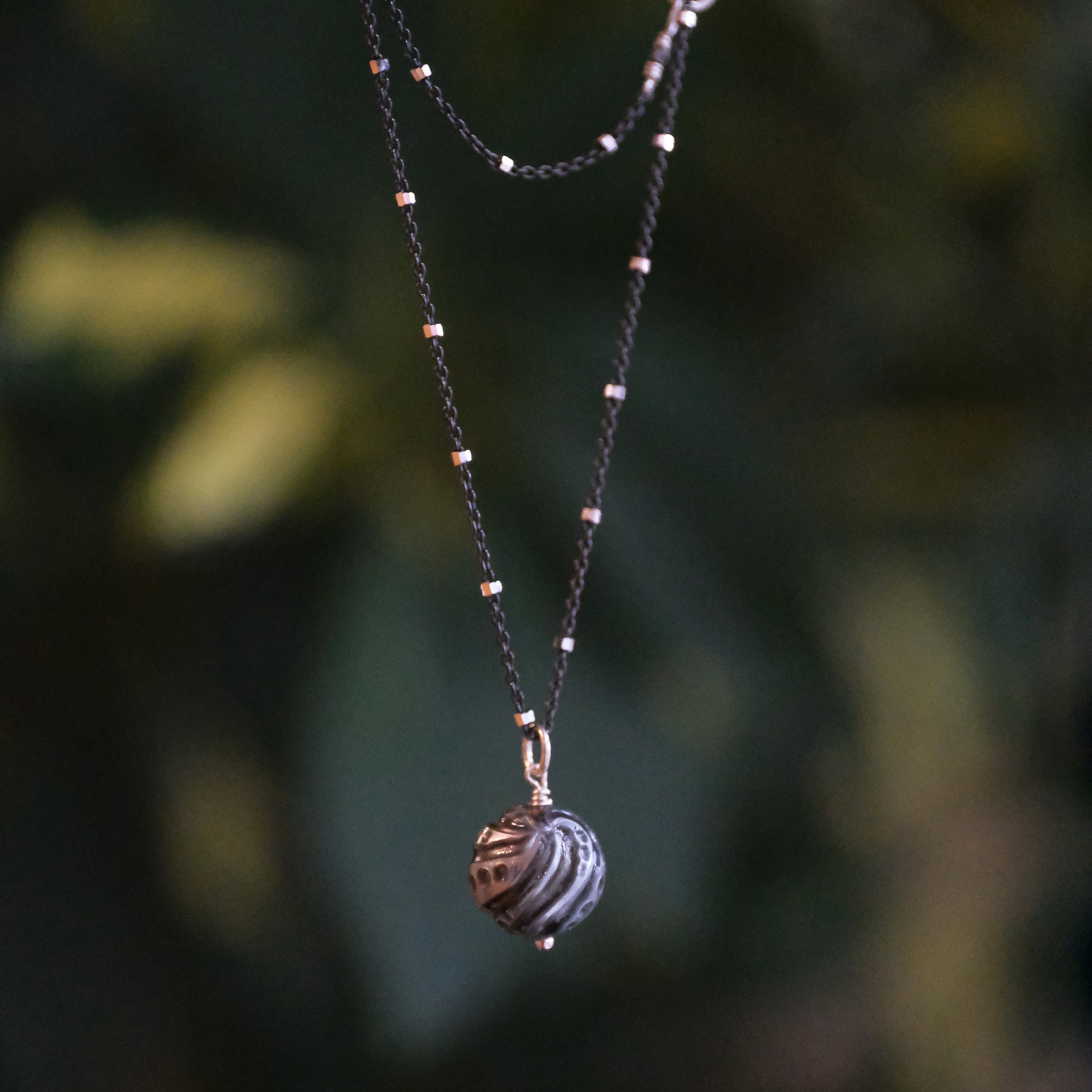 Only One Black Pearl + Sterling Necklace - One of a Kind