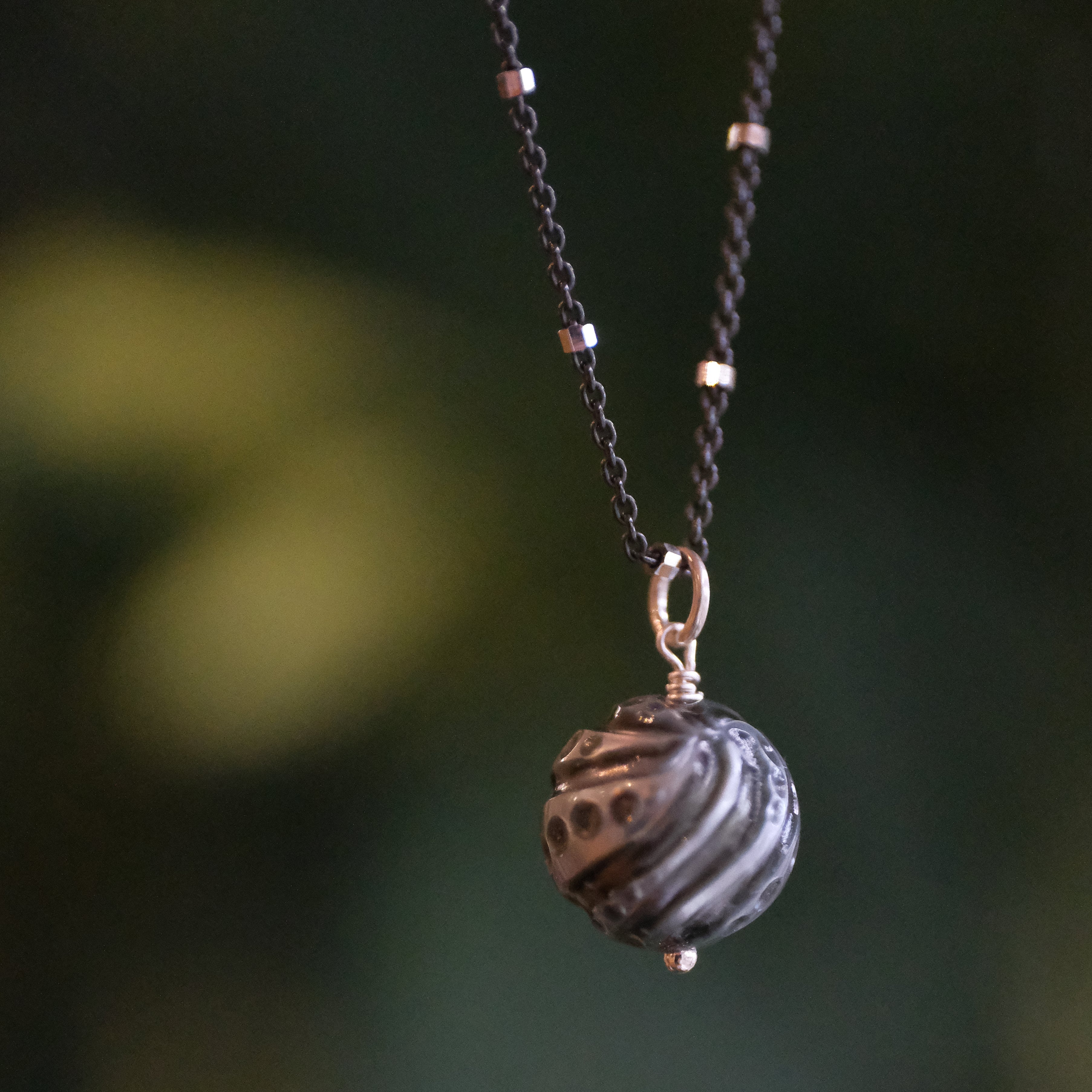 Only One Black Pearl + Sterling Necklace - One of a Kind