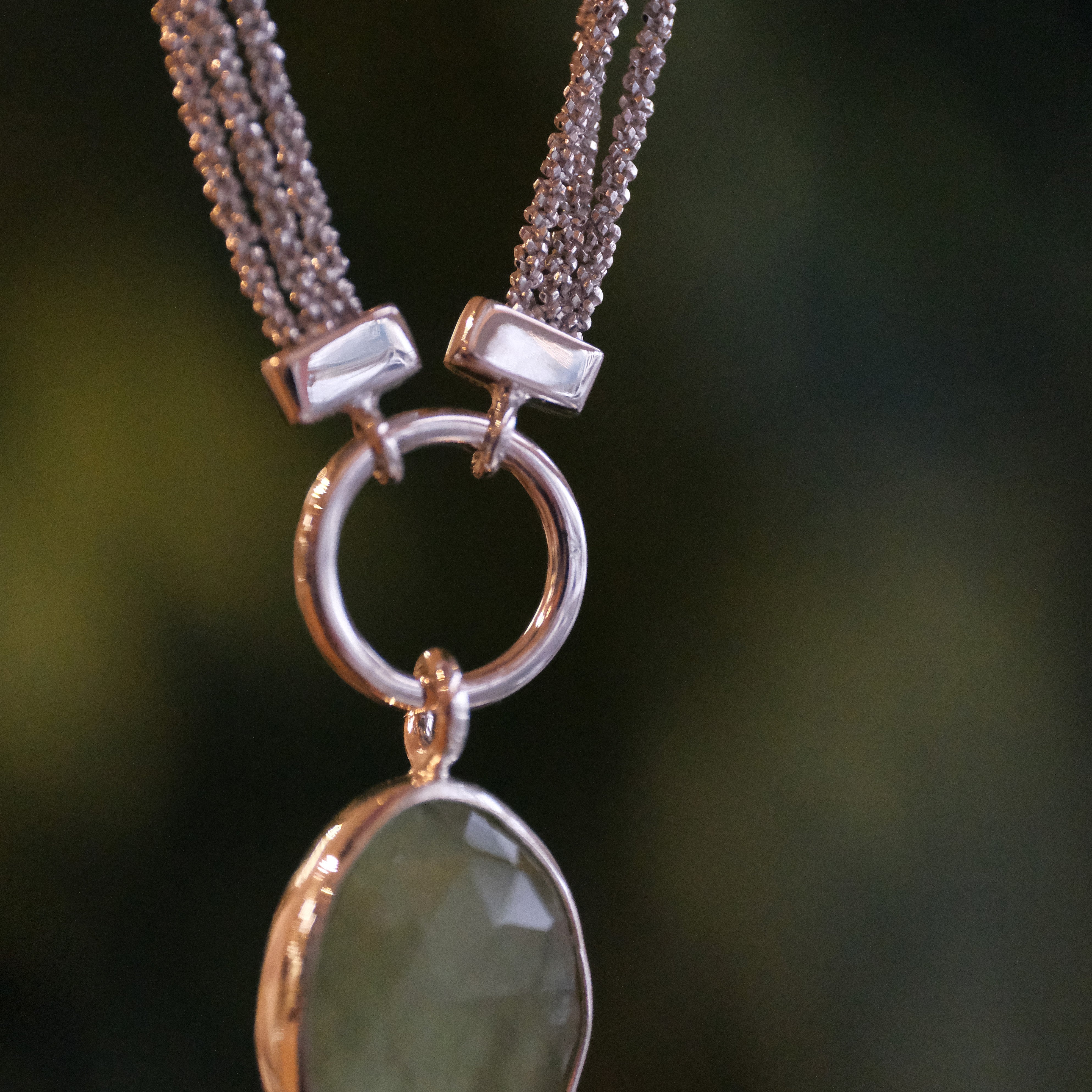 Prehnite + Sterling Malta Necklace - One of a Kind